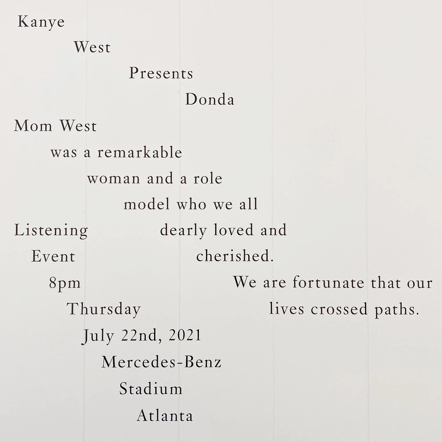 Donda 2021 Atlanta Listening Party Poster - Image 5