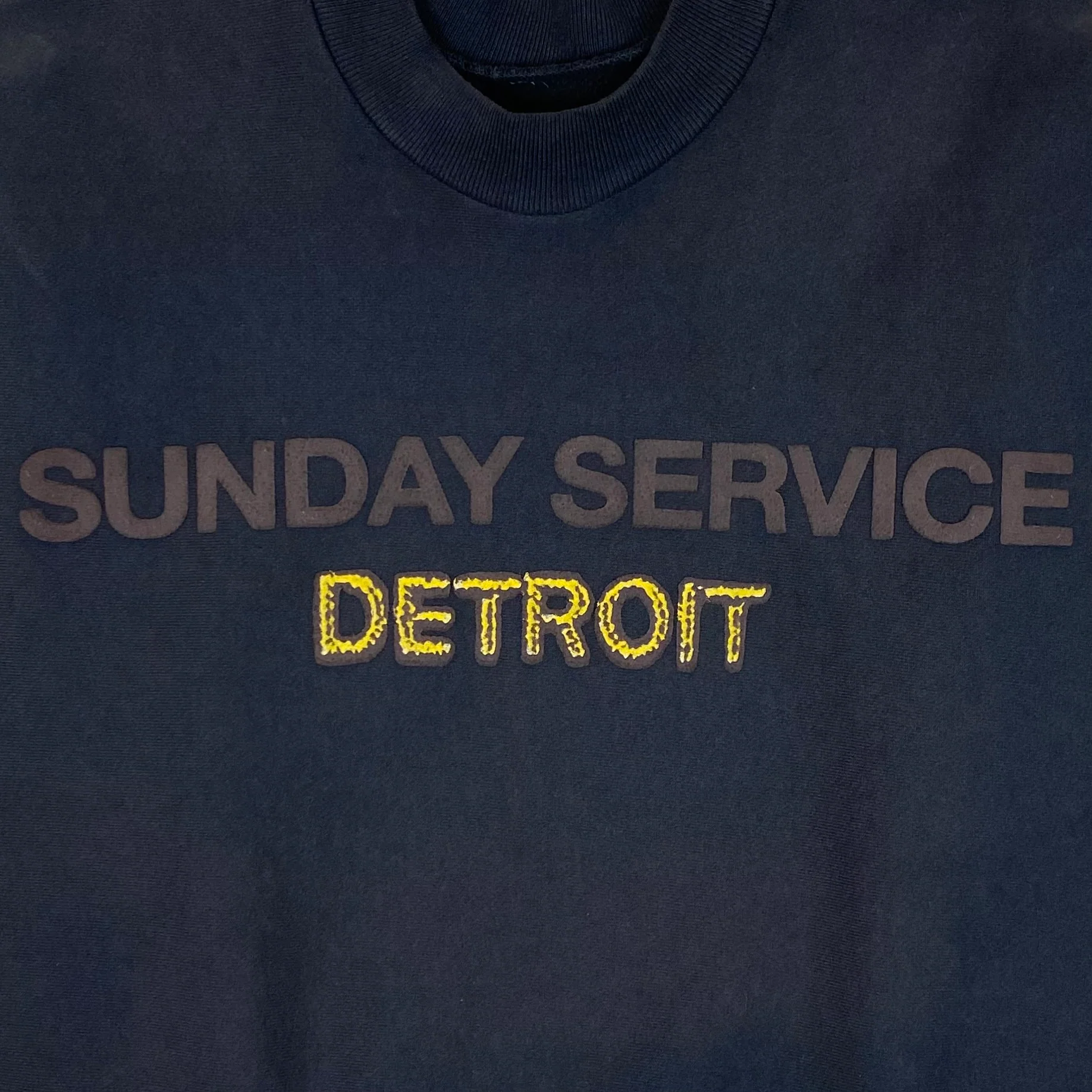 Jesus Is King 2019 Detroit Sunday Service Crewneck In Dark Navy - Image 2