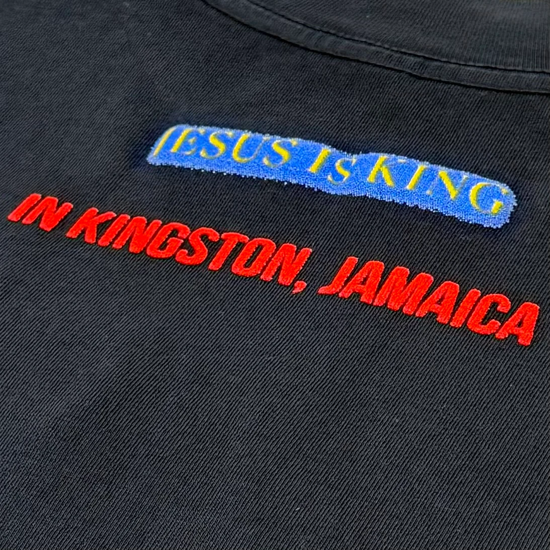 Jesus Is King 2019 Jamaica Bird Tee In Navy - Image 6