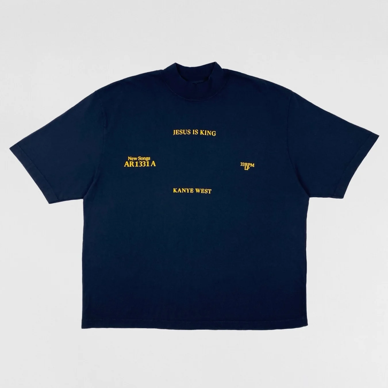 Jesus Is King 2019 Vinyl Album Tee In Navy