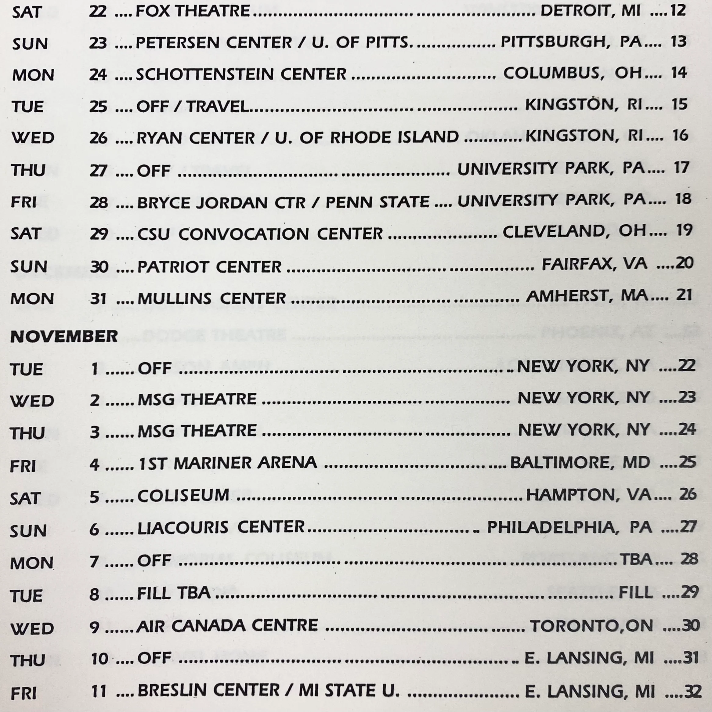 Late Registration 2005 Touch The Sky Tour Itinerary Booklet - Image 5