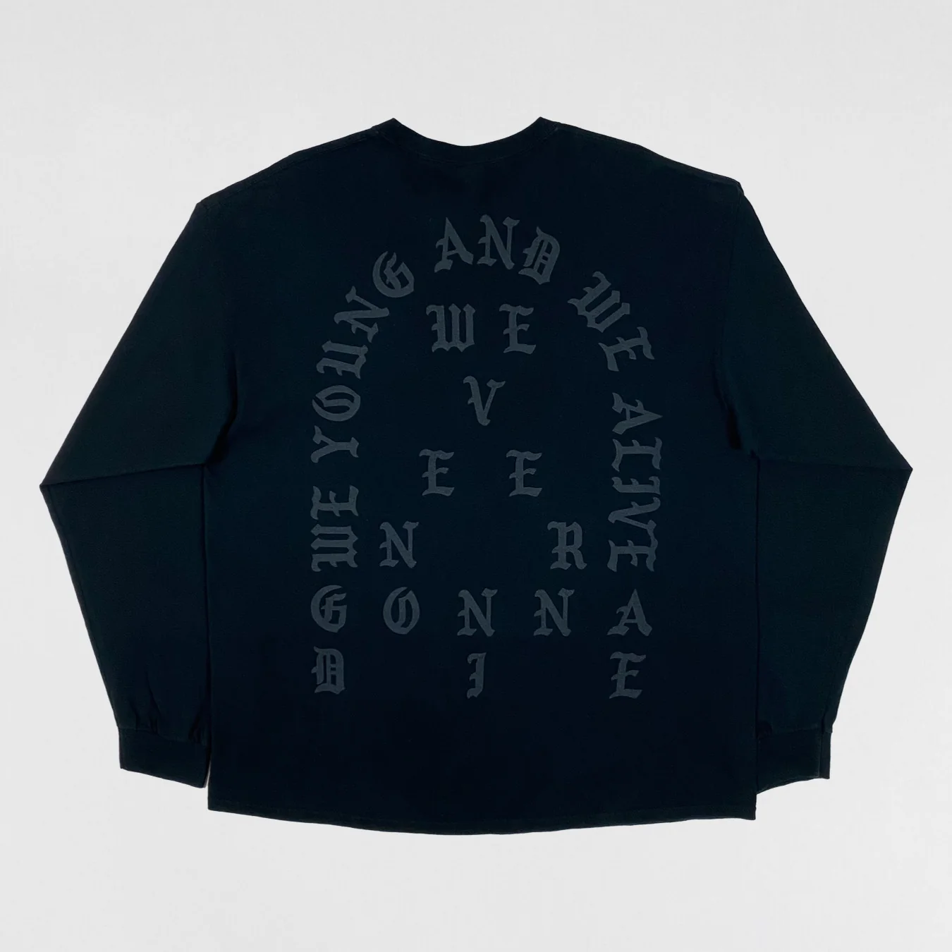 The Life of Pablo 2016 Chicago 'Famous' Long Sleeve In Black - Image 3