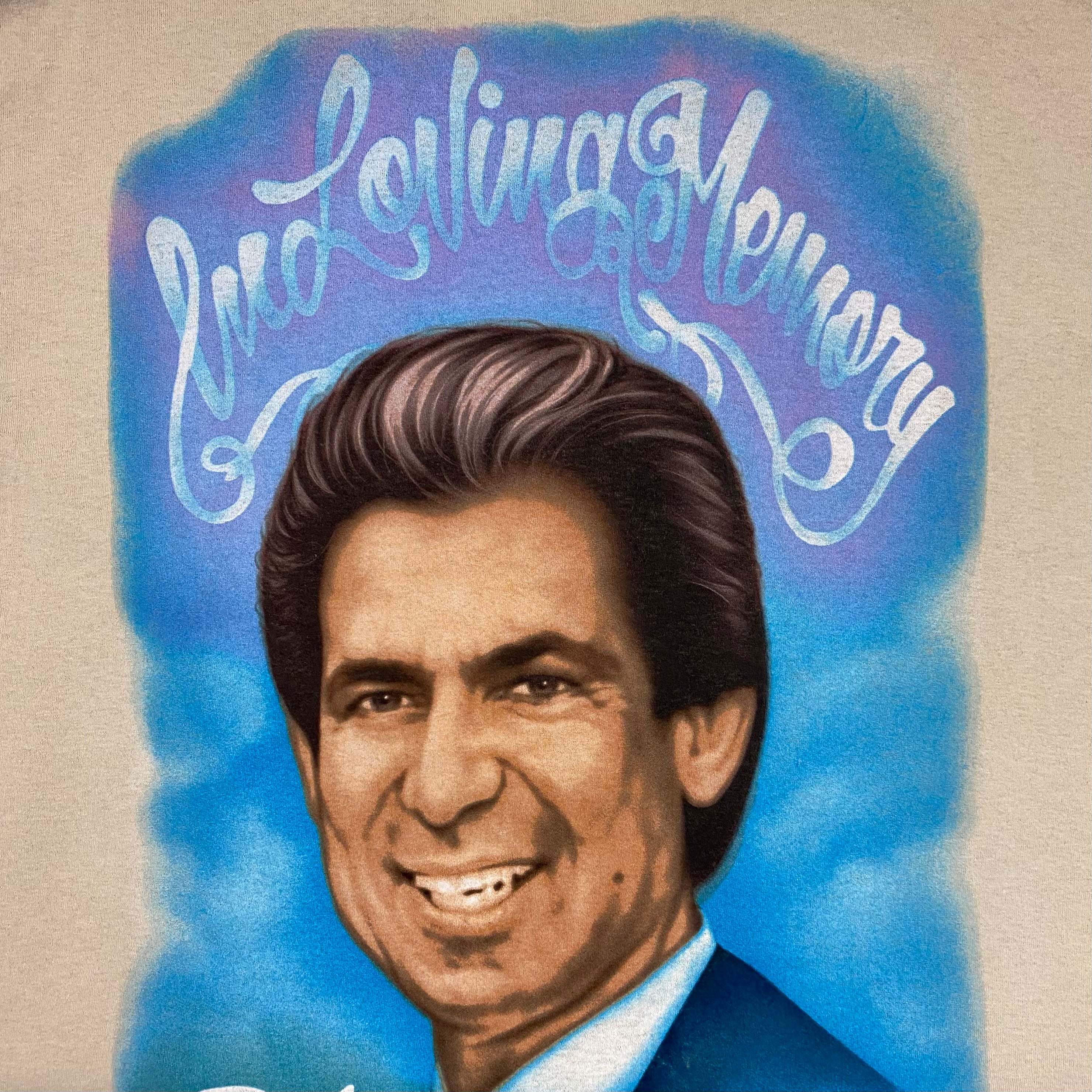 The Life of Pablo 2016 'In Loving Memory' Airbrush Tee In Sand - Image 4