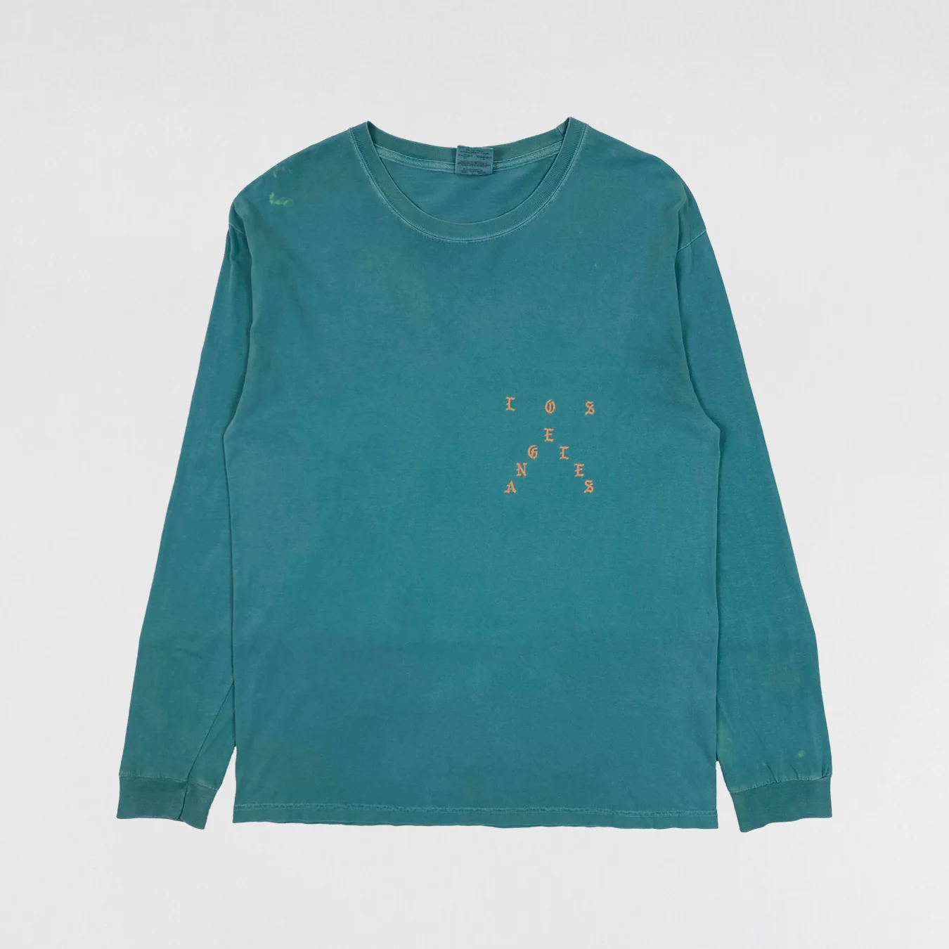 The Life of Pablo 2016 LA 'Freestyle 4' Long Sleeve In Teal - Image 4