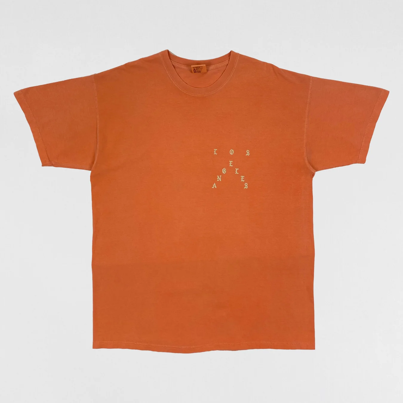The Life of Pablo 2016 Los Angeles 'Hood Famous' Tee In Orange - Image 3