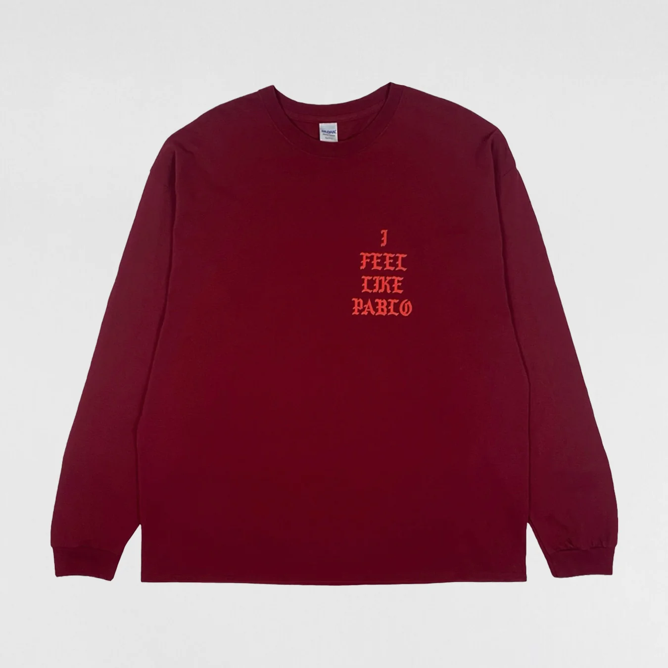 The Life of Pablo 2016 OG ‘Ultralight Beam’ Long Sleeve In Burgundy