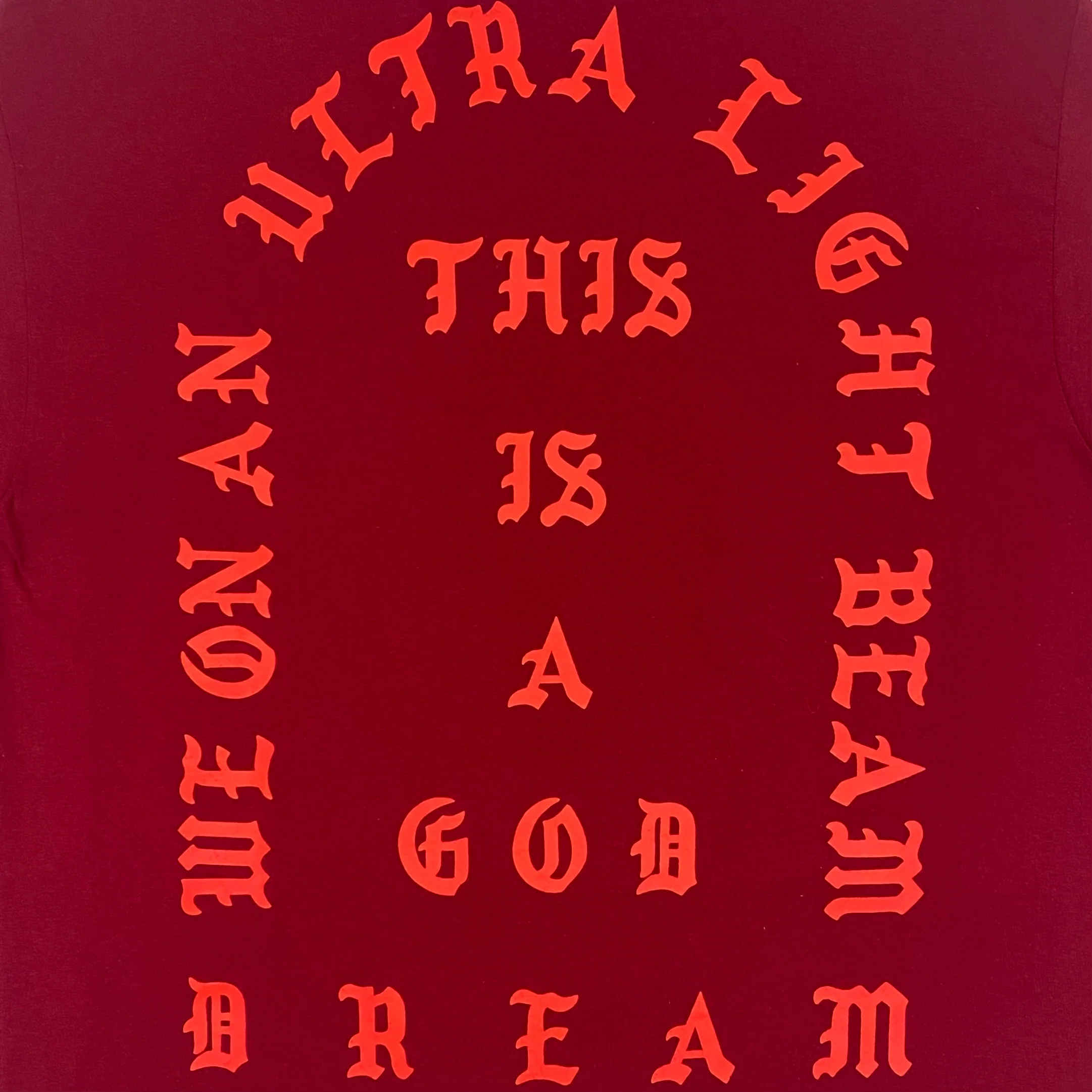The Life of Pablo 2016 OG ‘Ultralight Beam’ Long Sleeve In Burgundy - Image 5