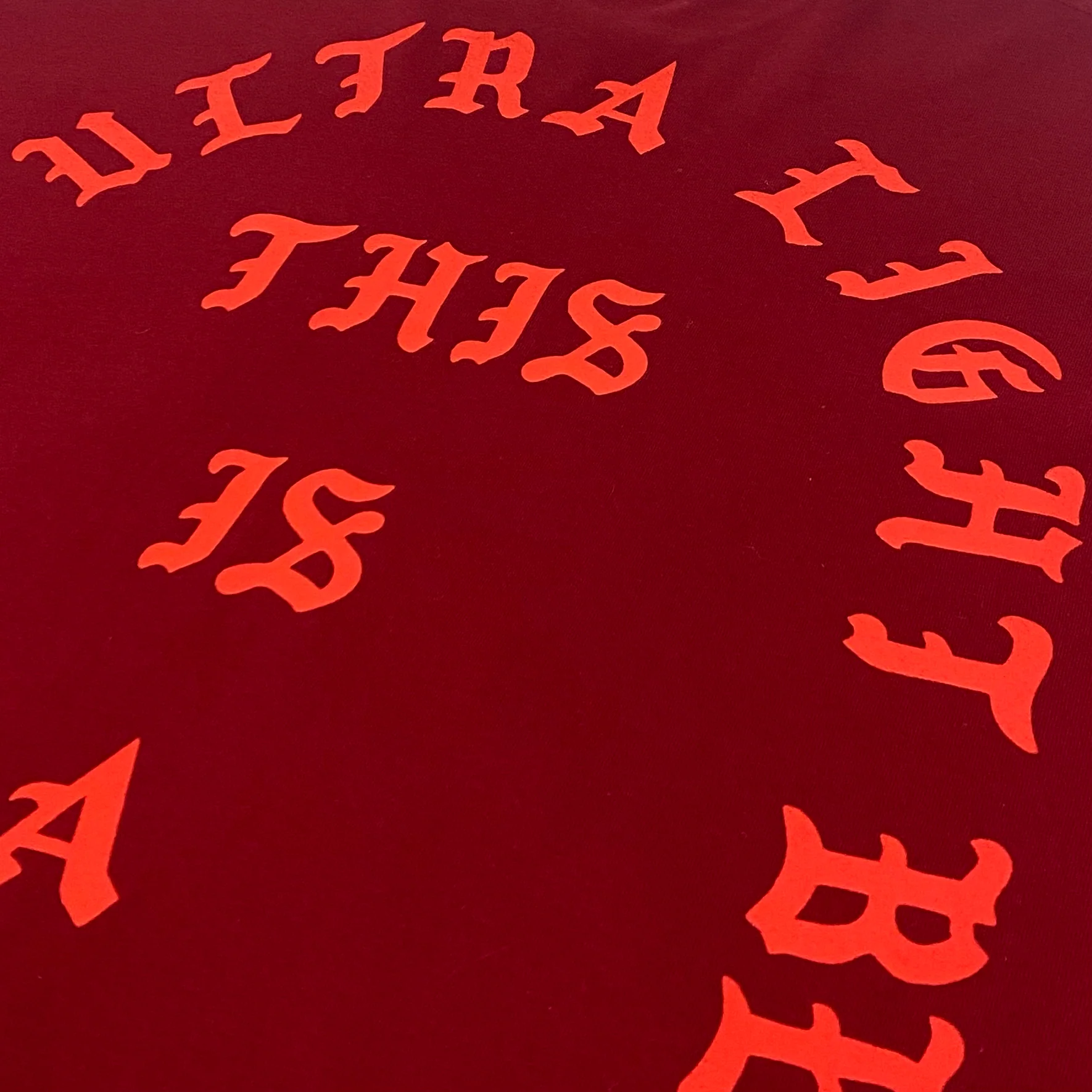 The Life of Pablo 2016 OG ‘Ultralight Beam’ Long Sleeve In Burgundy - Image 6