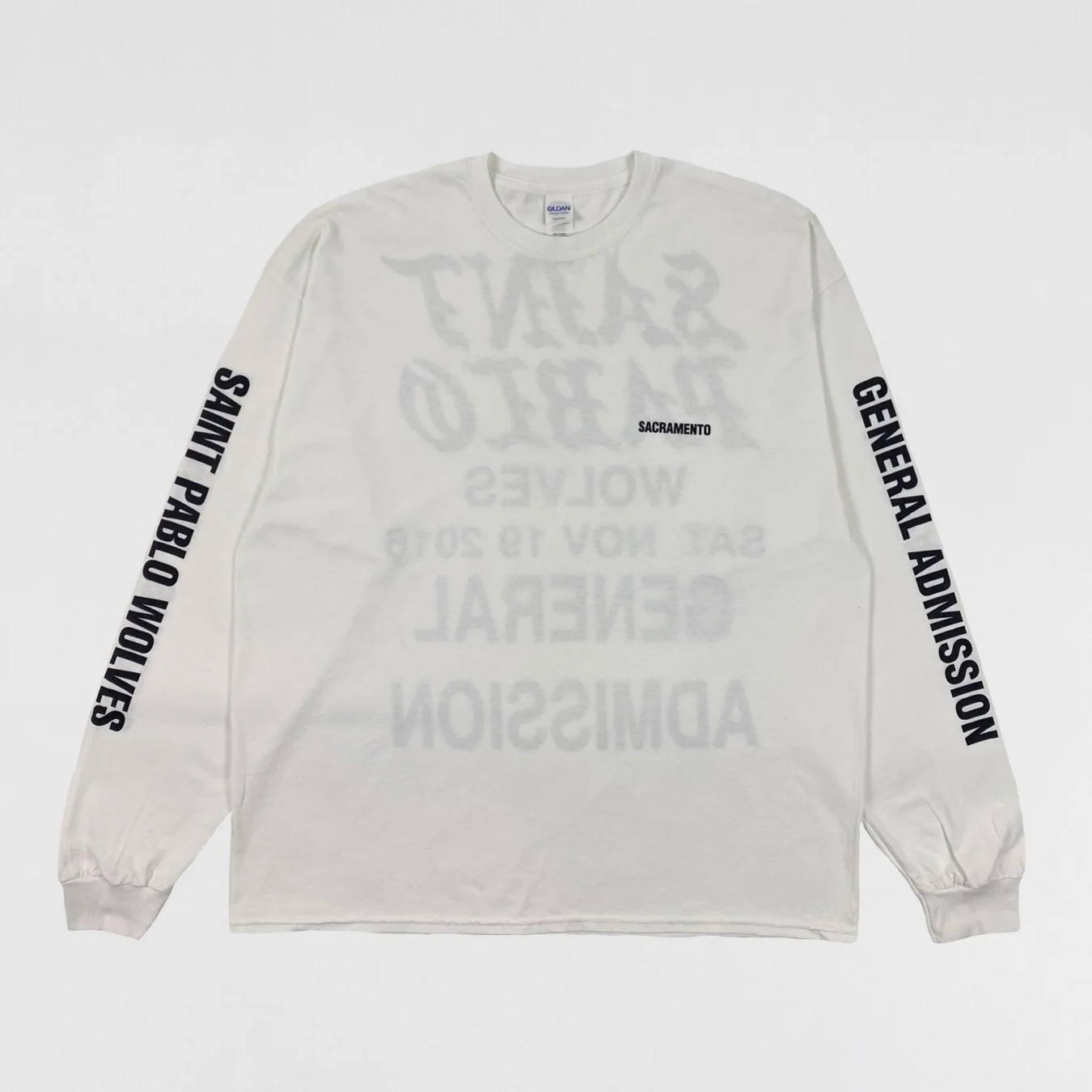 Saint Pablo Tour 2016 Wolves Long Sleeve In White - Image 4