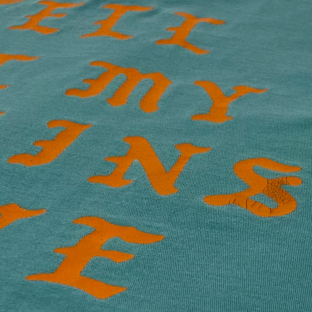 The Life of Pablo 2016 Los Angeles 'Tell All My Cousins' Tee In Teal - Image 3