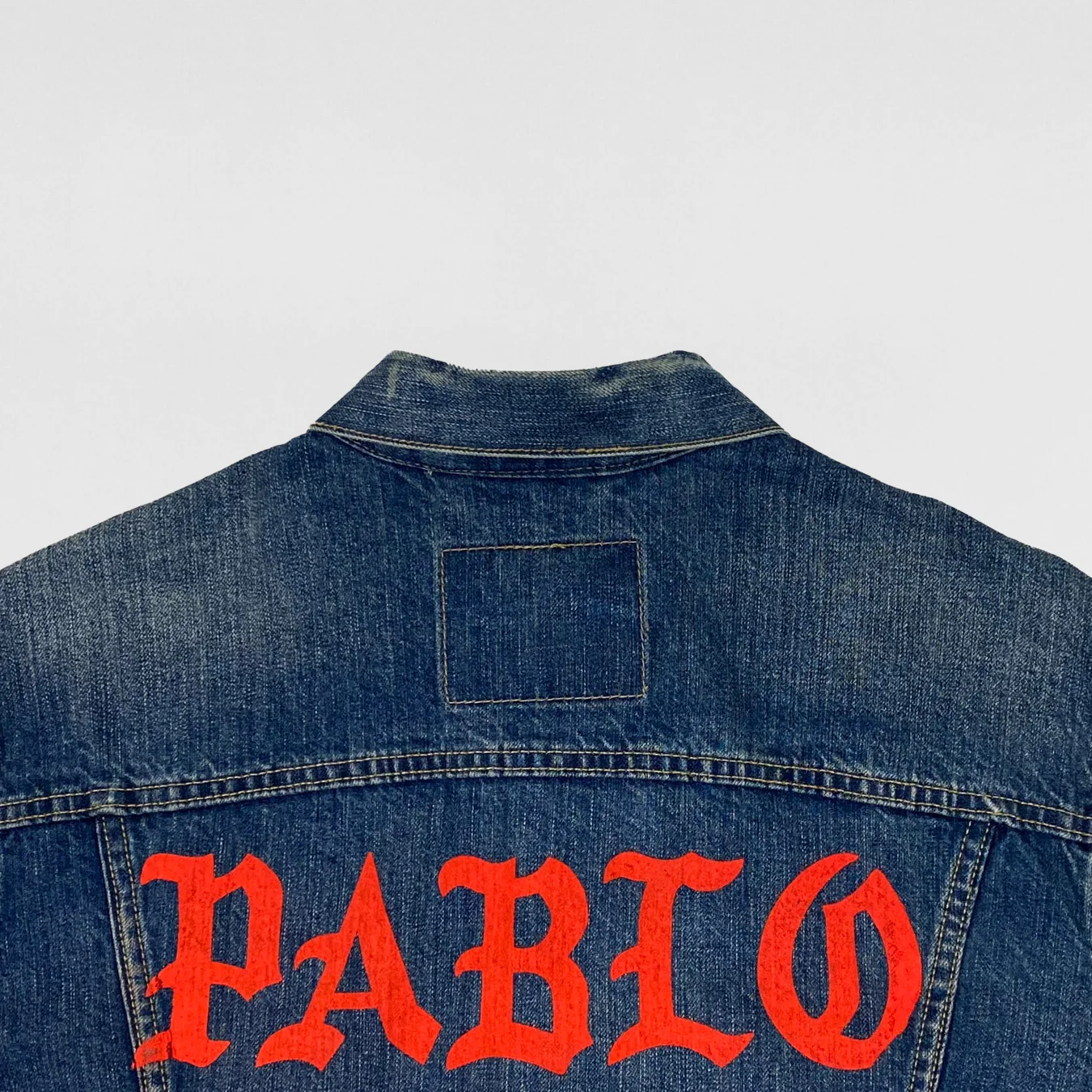 The Life of Pablo 2016 Vintage Levi’s Denim Painted Pablo Jacket - Image 2