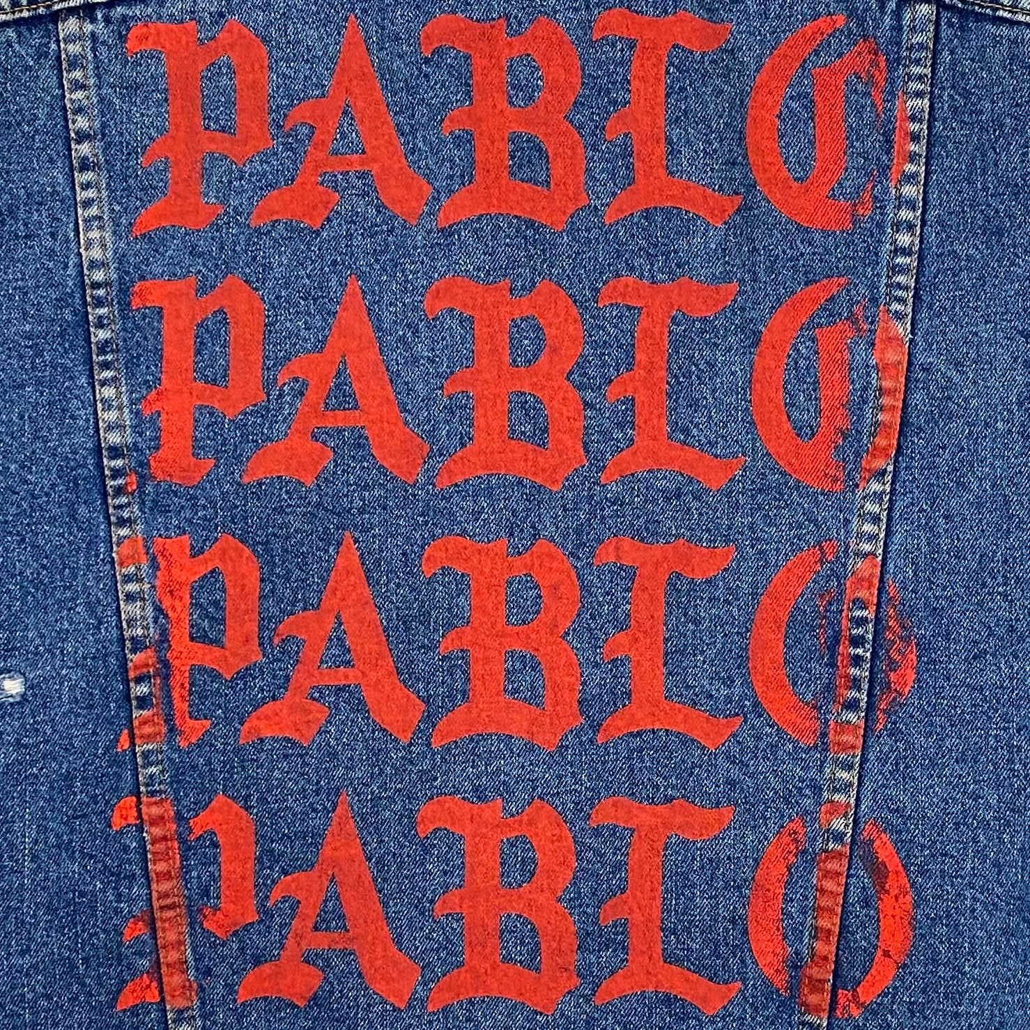 The Life of Pablo 2016 Vintage Levi's Denim Flannel Lined Pablo Jacket - Image 6