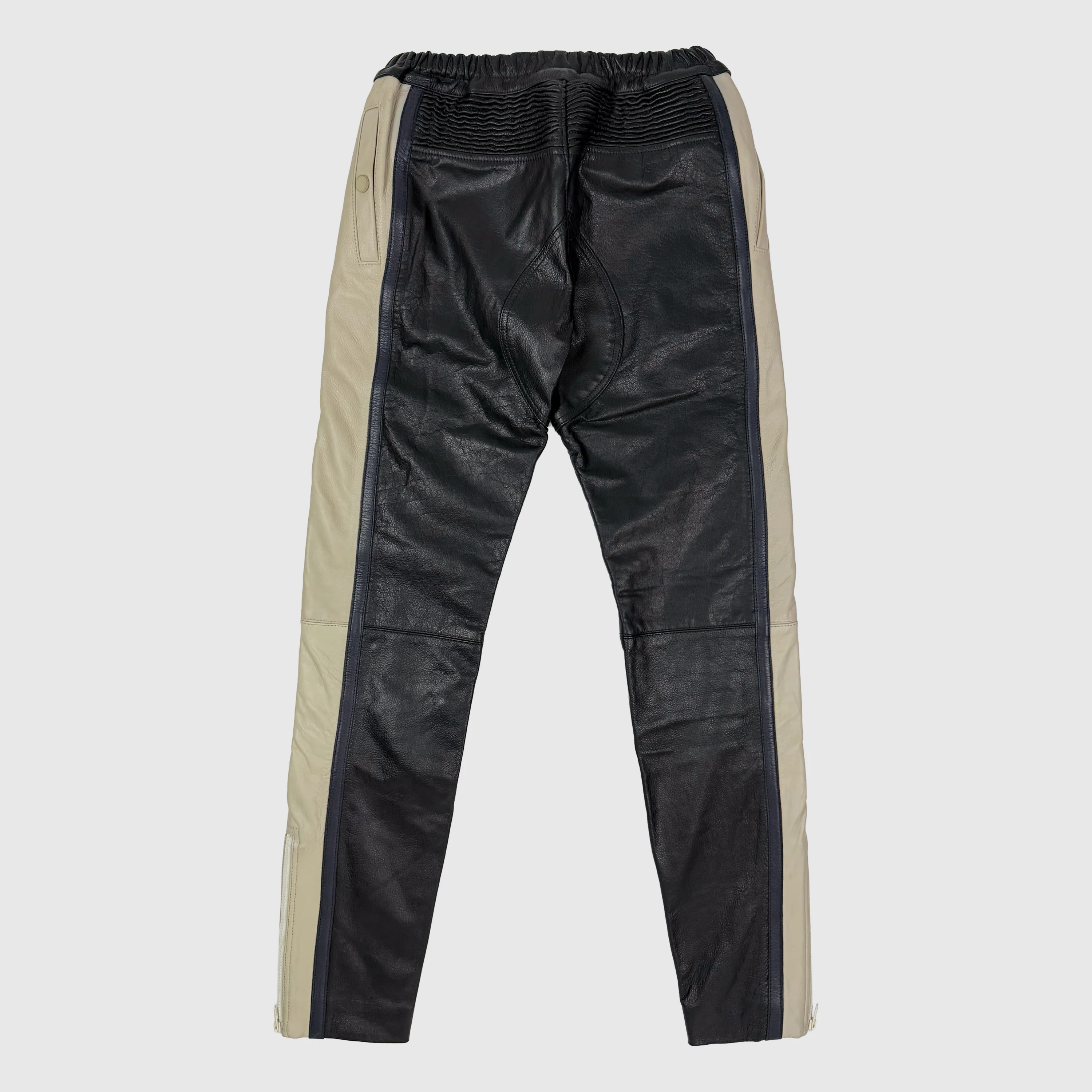 Yeezy Season 5 Unreleased Leather Biker Pants In Ink - Image 6
