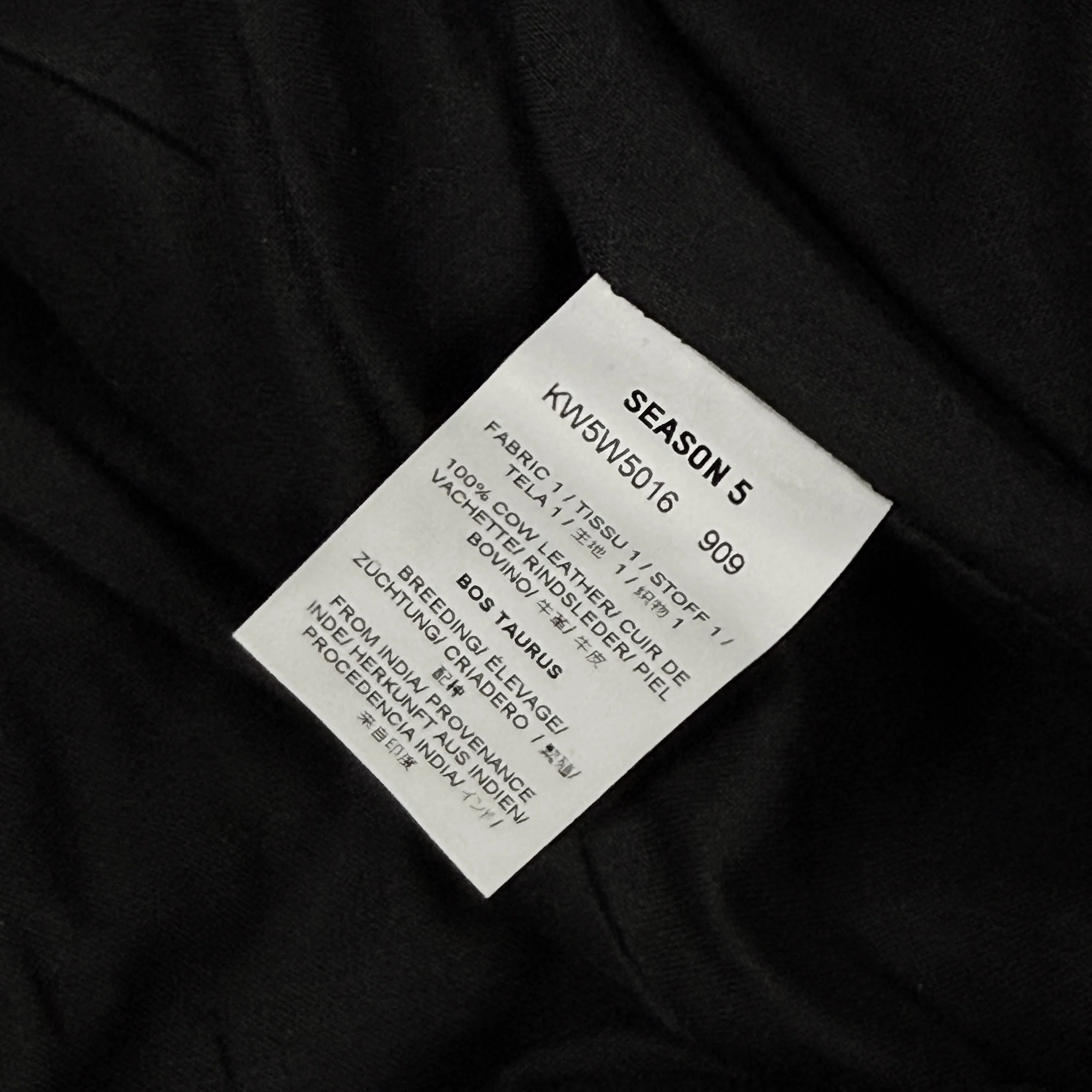 Yeezy Season 5 Unreleased Leather Biker Pants In Ink - Image 8