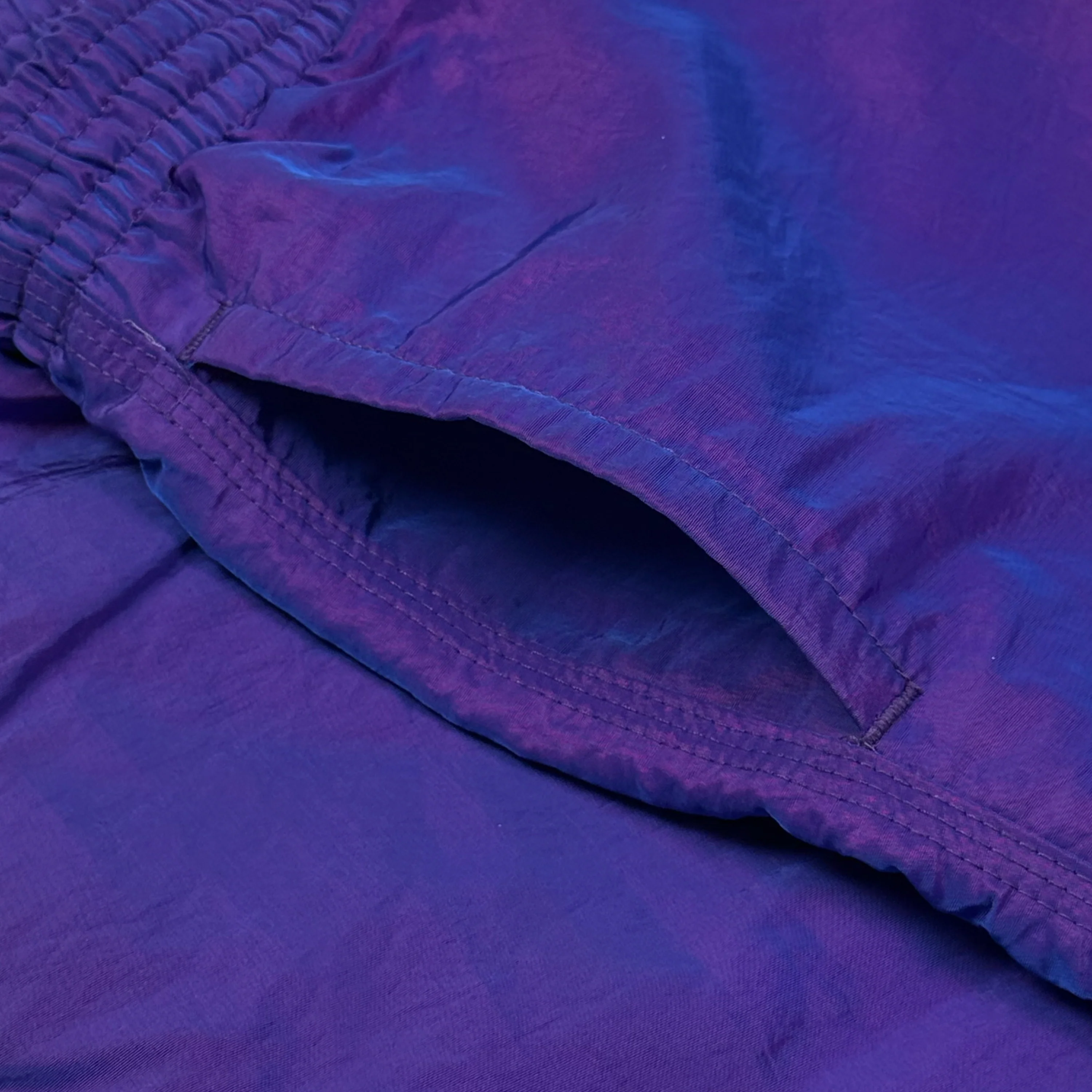 Vintage 1990's Boxy Shorts In Iridescent Purple - Image 3