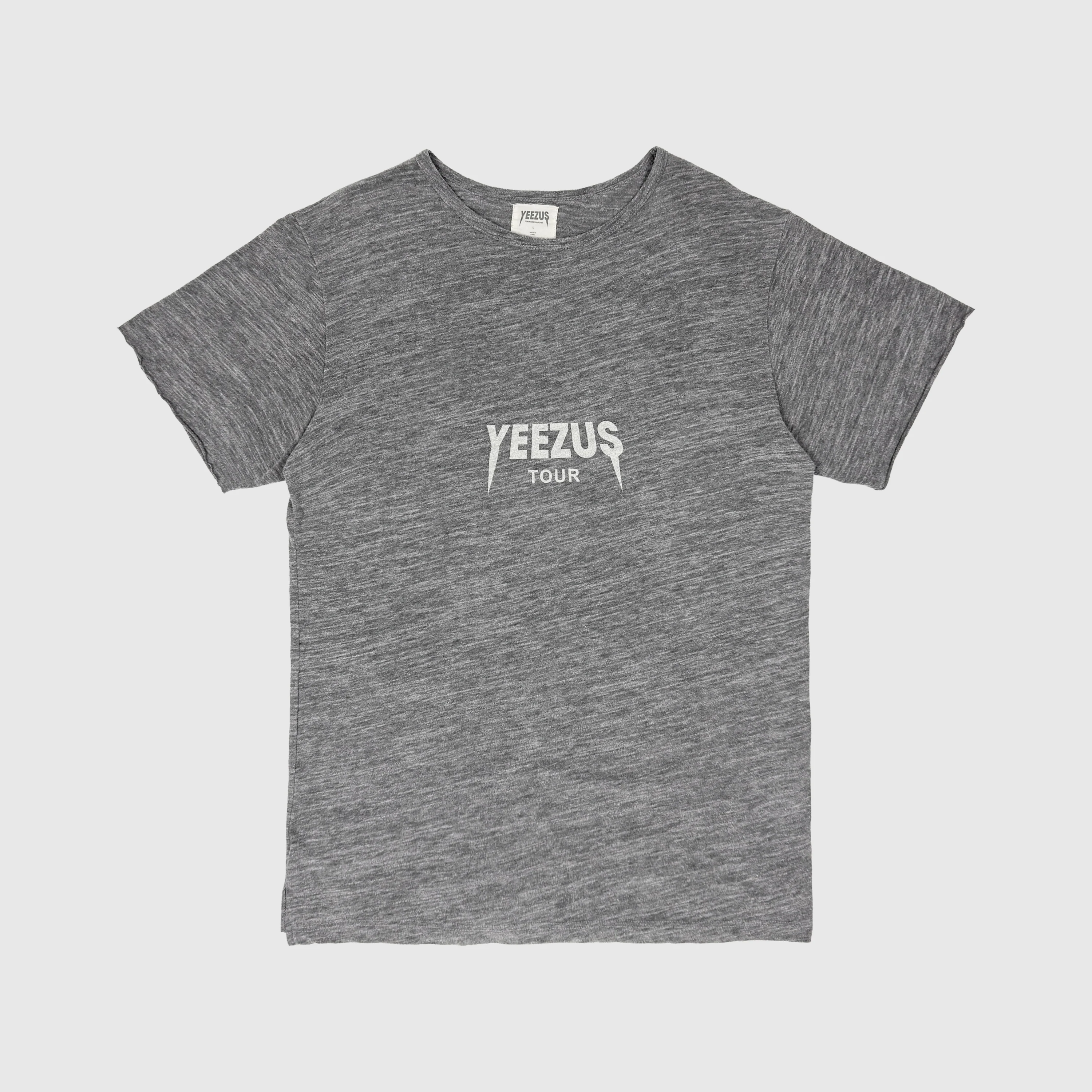 Yeezus Tour 2013 'Black Friday' Logo Tee In Heather Grey