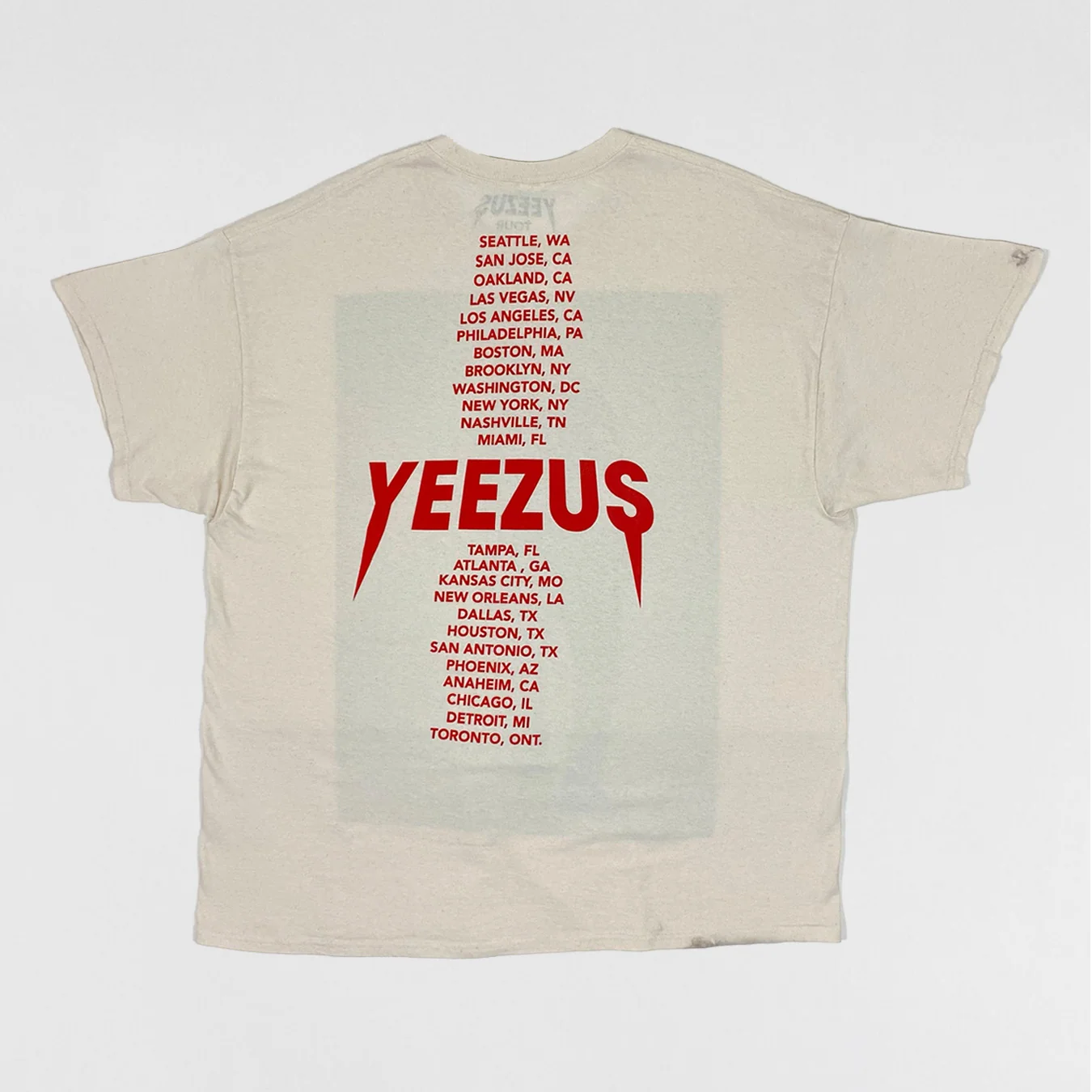 Yeezus Tour 2013 Beige Photo Tee By Nick Knight - Image 4
