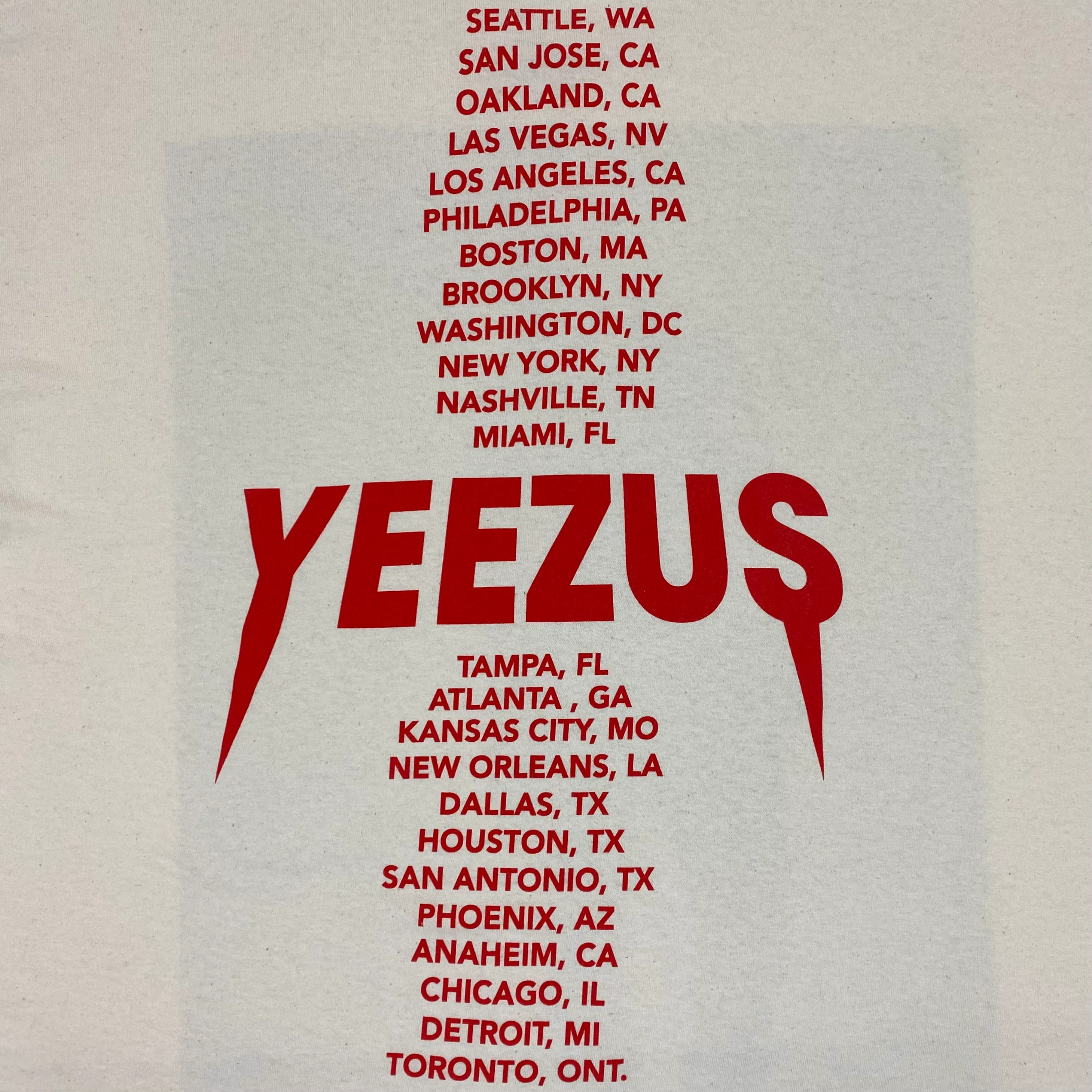 Yeezus Tour 2013 Beige Photo Tee By Nick Knight - Image 5