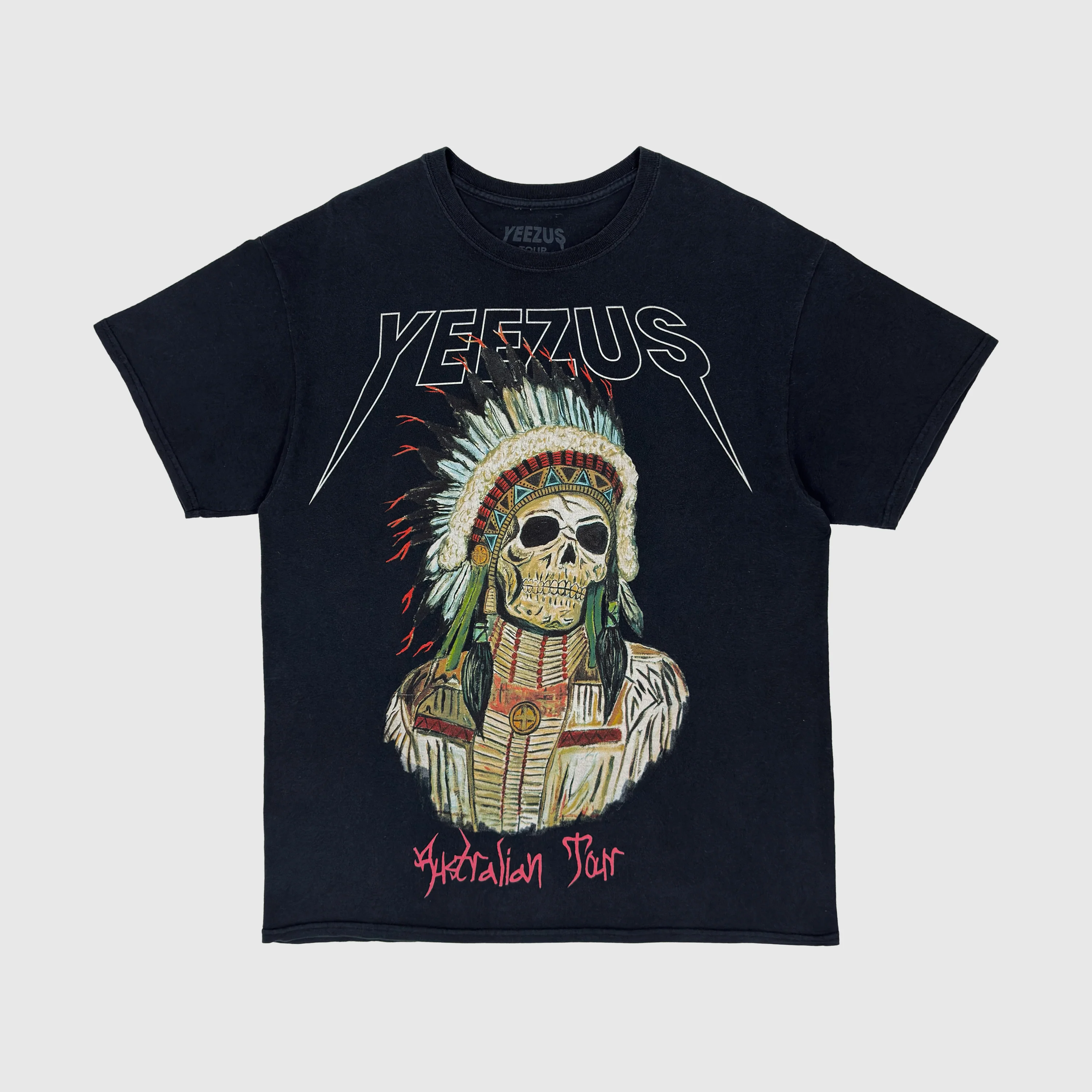 Yeezus Tour 2014 Australian Native Skull Tee By Wes Lang