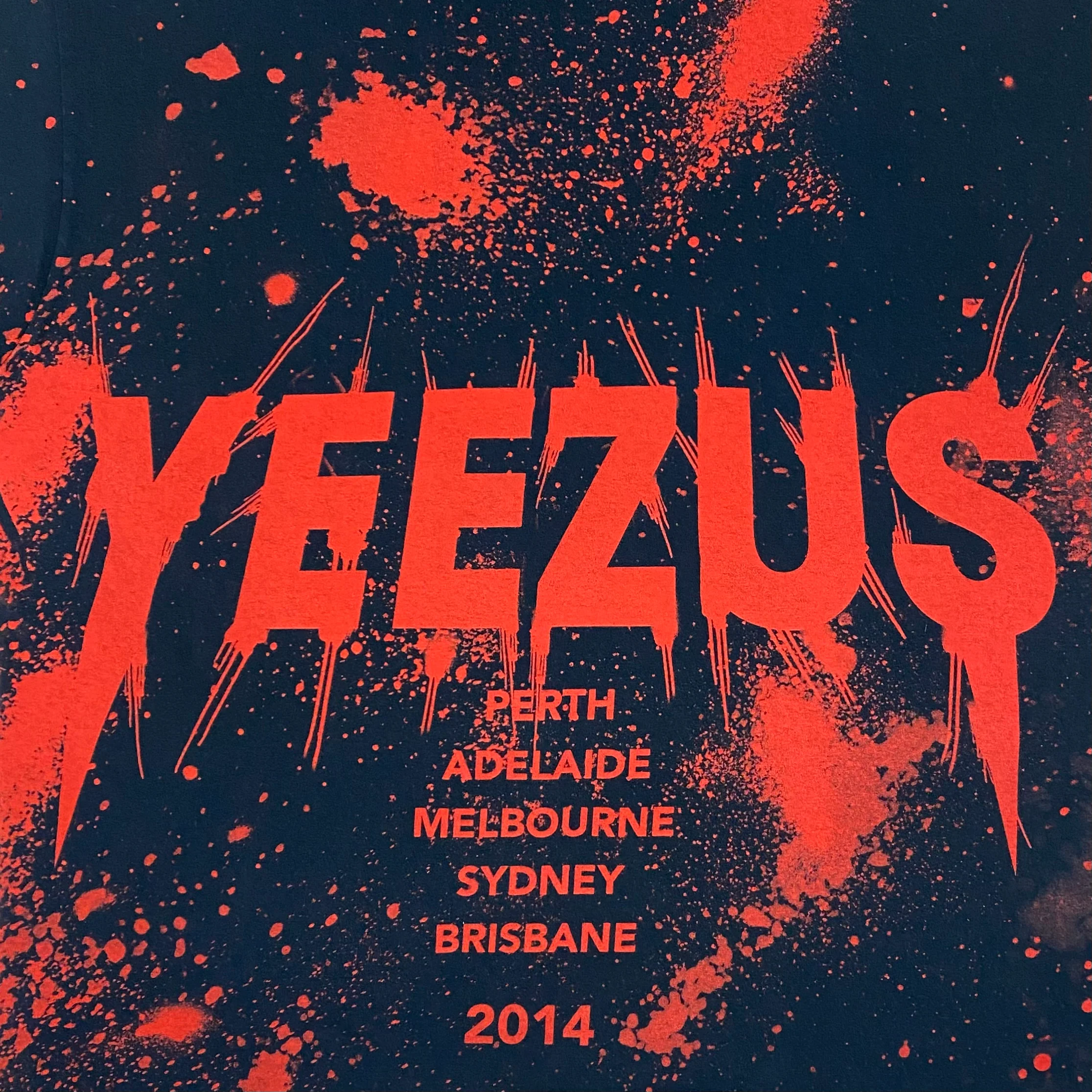 Yeezus Tour 2014 Australian Reaper Tee In Red Splatter - Image 5