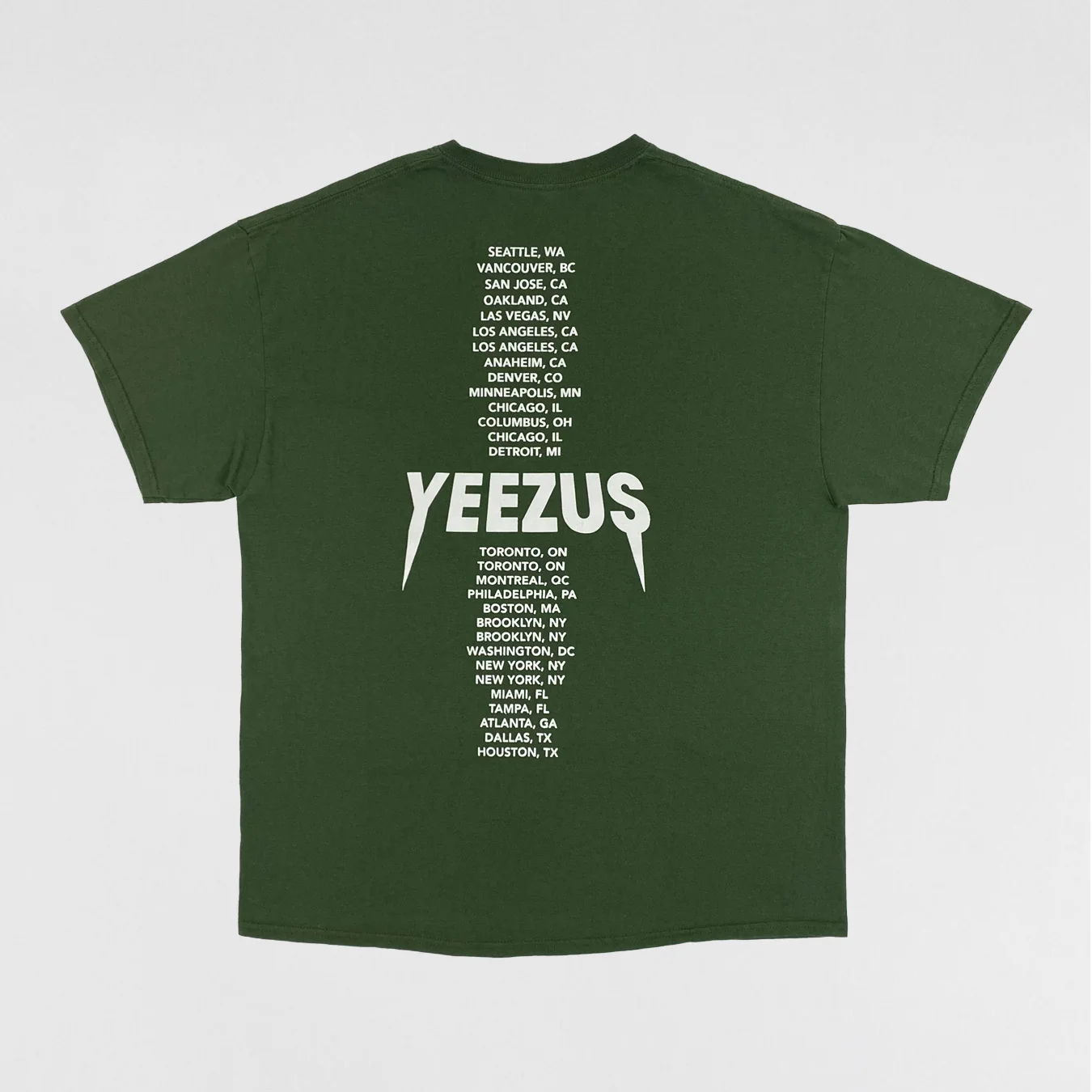 Yeezus Tour 2013 OG Olive Logo Tee - Image 3