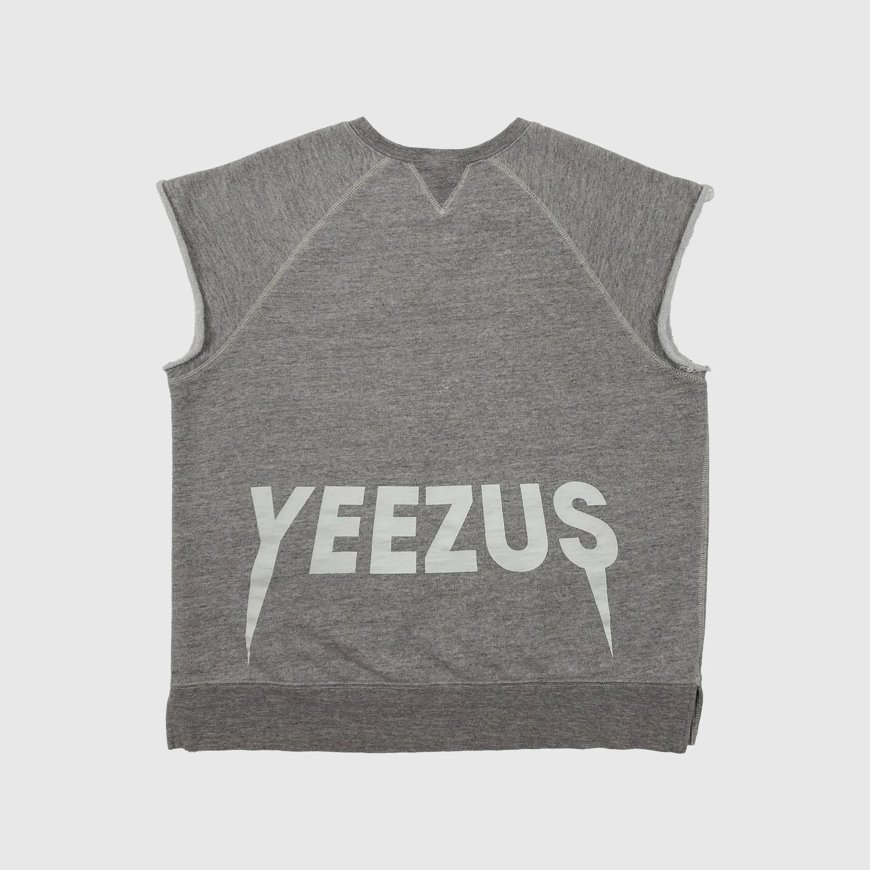 Yeezus Tour 2013 'Black Friday' Cut Off Crewneck In Heather Grey - Image 3
