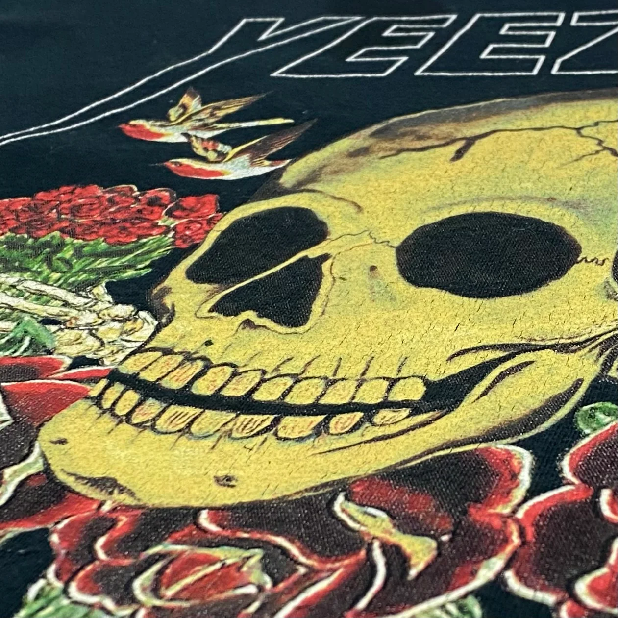 Yeezus Tour 2013 OG Skull & Roses Tee By Wes Lang - Image 3
