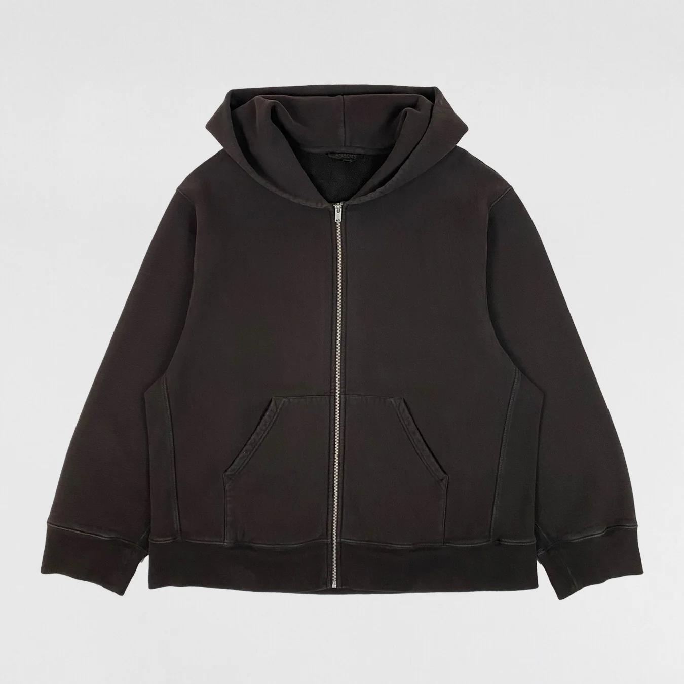 Yeezy Season 3 Zip Up Hoodie In Onyx Dark