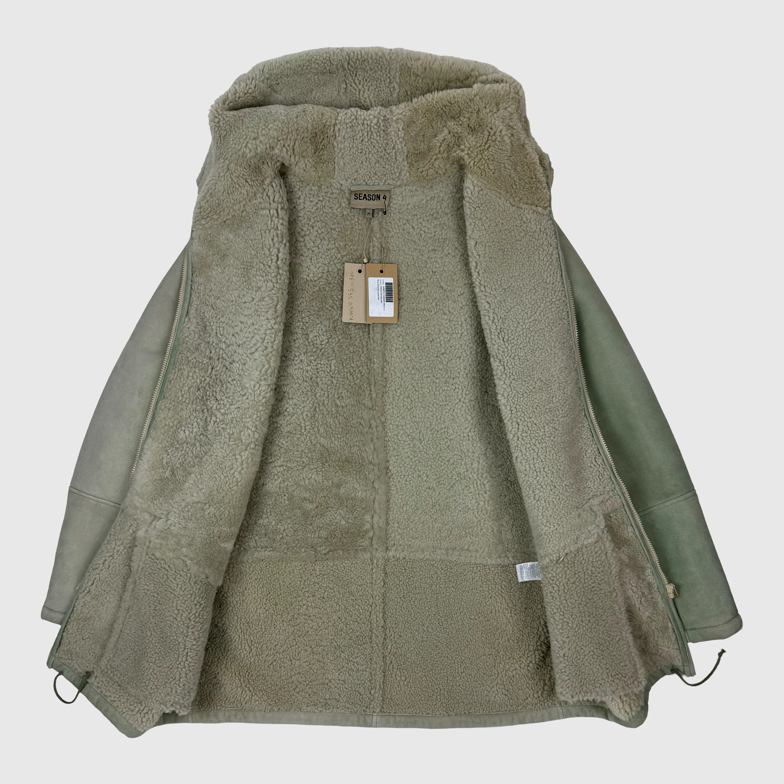 Yeezy Season 4 Shearling Hooded Coat In Dune - Image 8