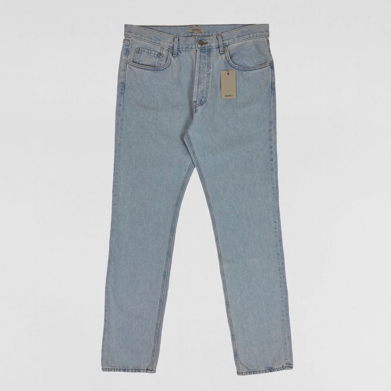 Yeezy Season 5 Washed Denim In Faded Indigo
