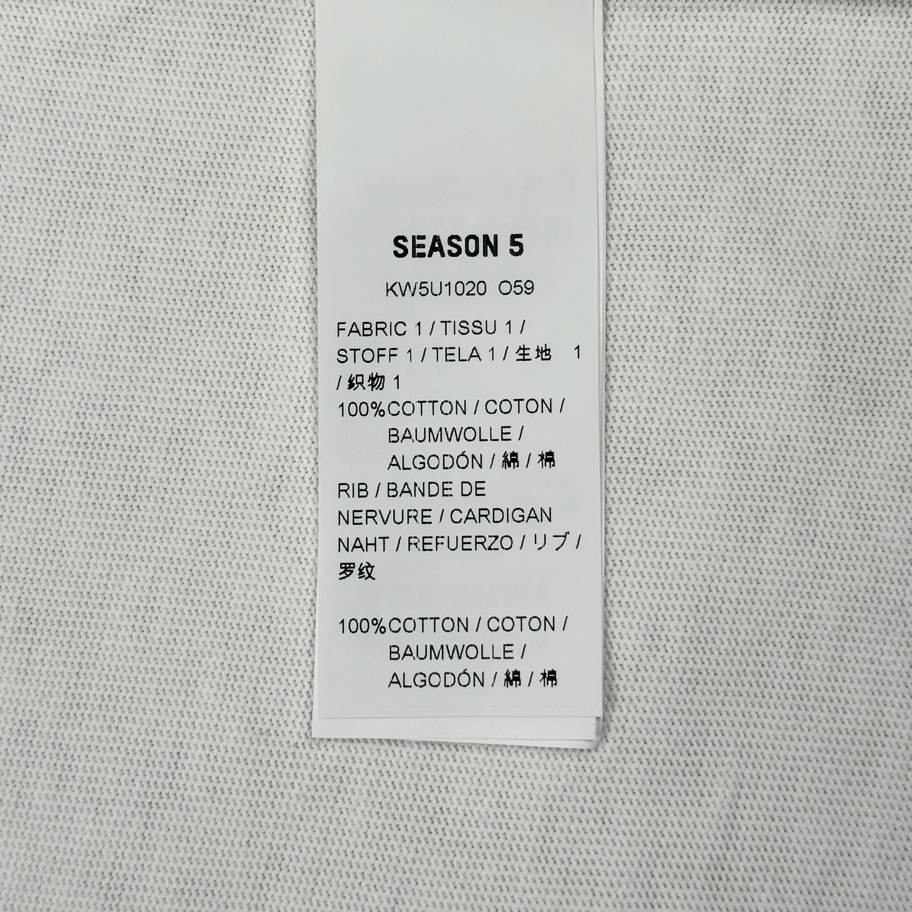 Yeezy Season 5 Oversized Sample Tee In White - Image 5