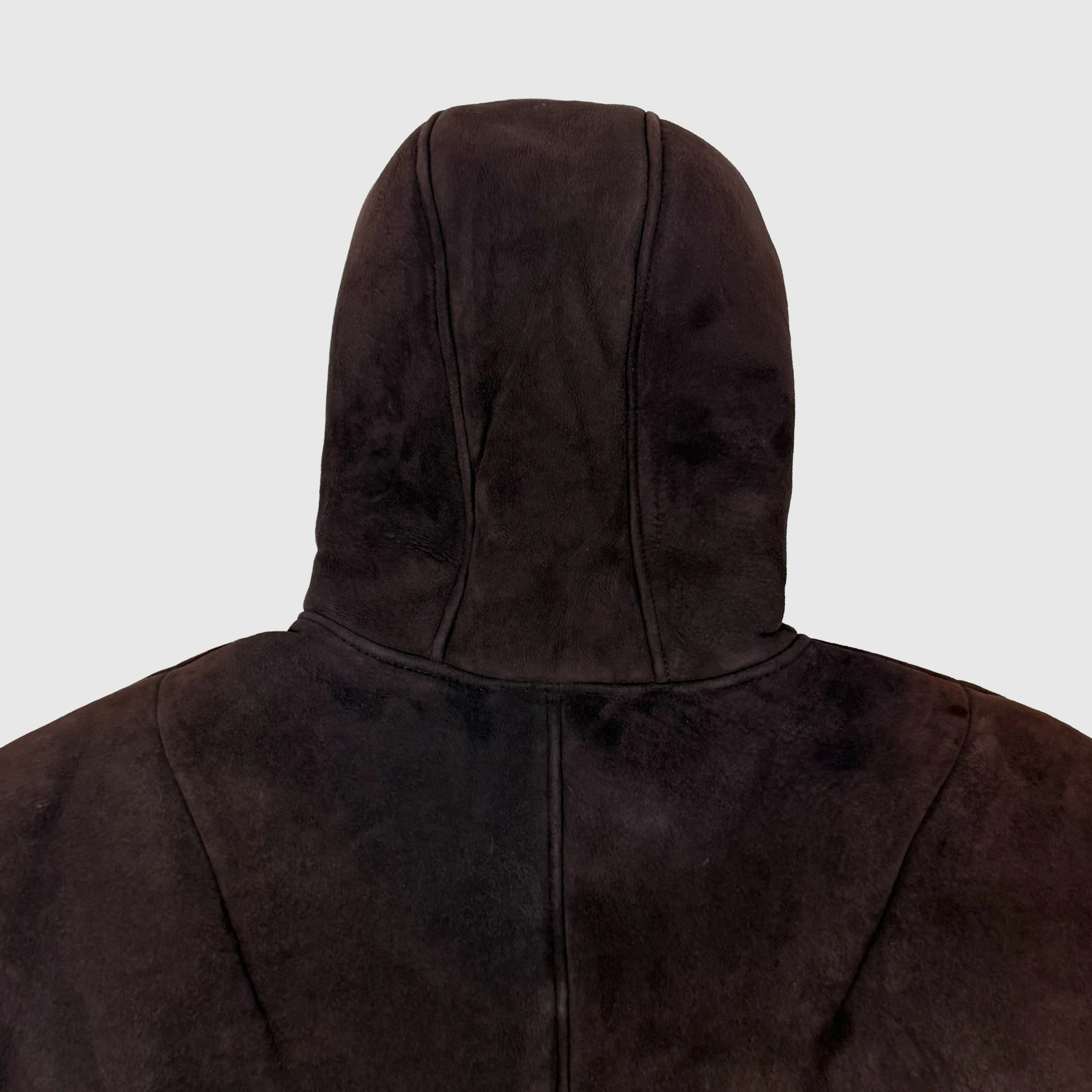 Yeezy Season 5 Shearling Hooded Jacket In Oxblood - Image 10