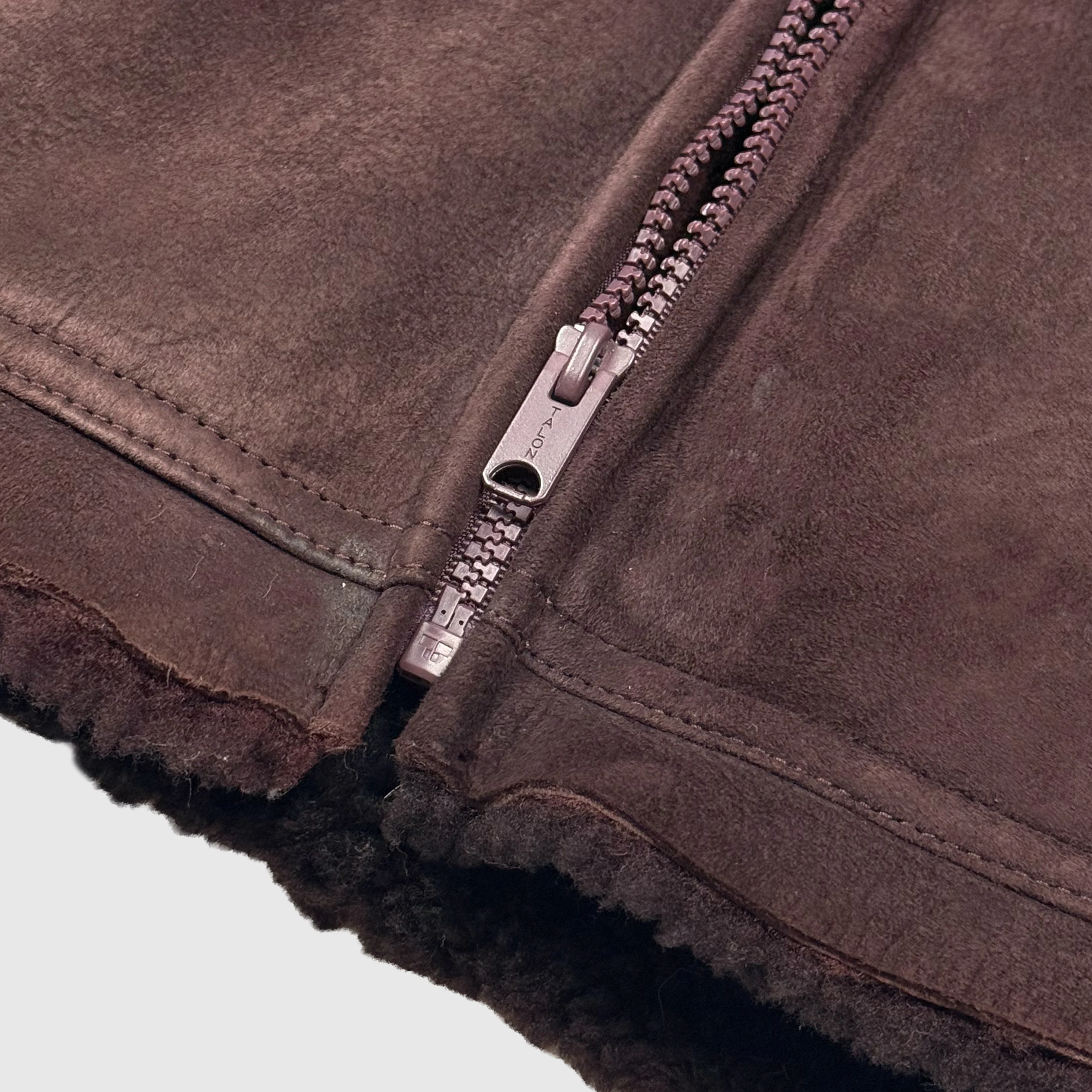 Yeezy Season 5 Shearling Hooded Jacket In Oxblood - Image 8
