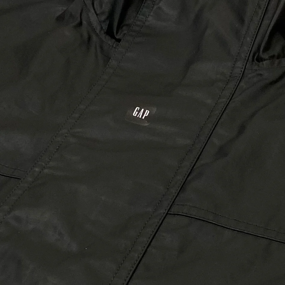 Yeezy Gap Balenciaga 2022 Coated Cotton Light Parka In True Black - Image 3