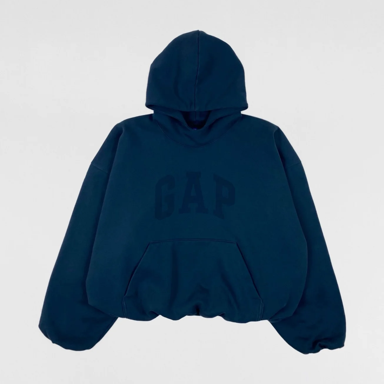 Yeezy Gap Balenciaga 2022 Double Layered Dove Hoodie In Dark Blue - Image 4