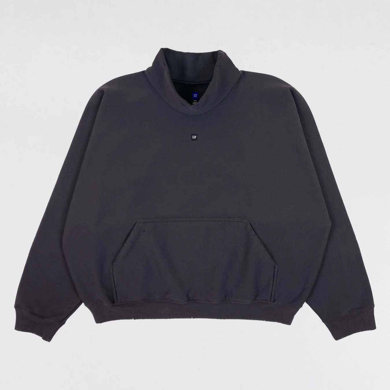 Yeezy Gap Balenciaga 2022 High Neck Logo Sweater In Dark Grey