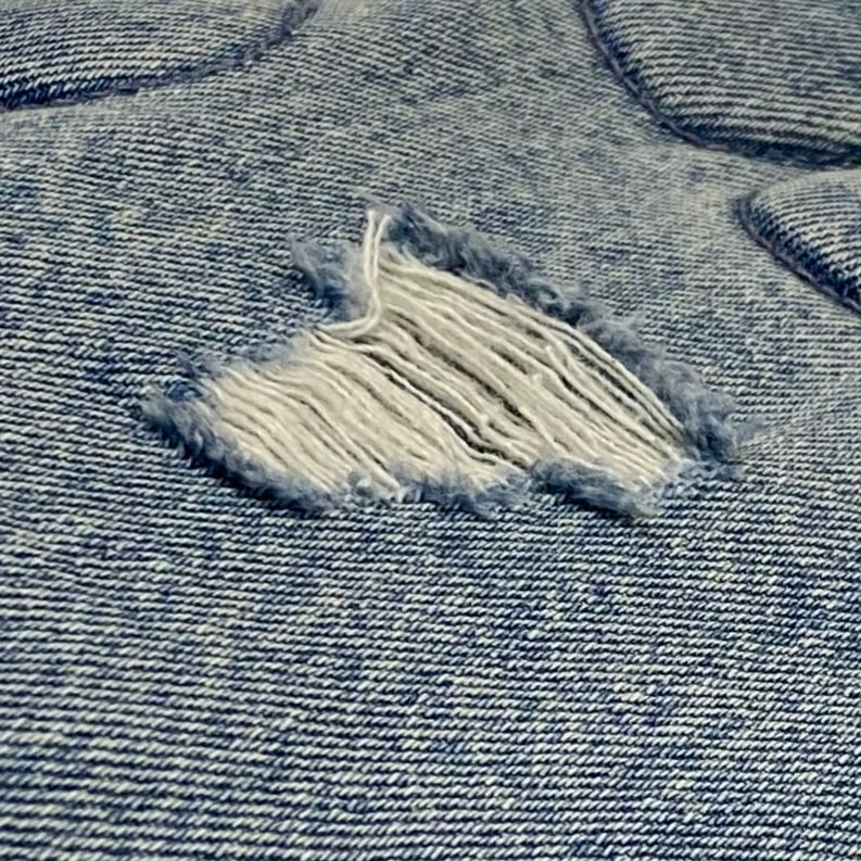 Yeezy Gap Balenciaga 2022 Padded Denim Jacket In Washed Indigo - Image 4