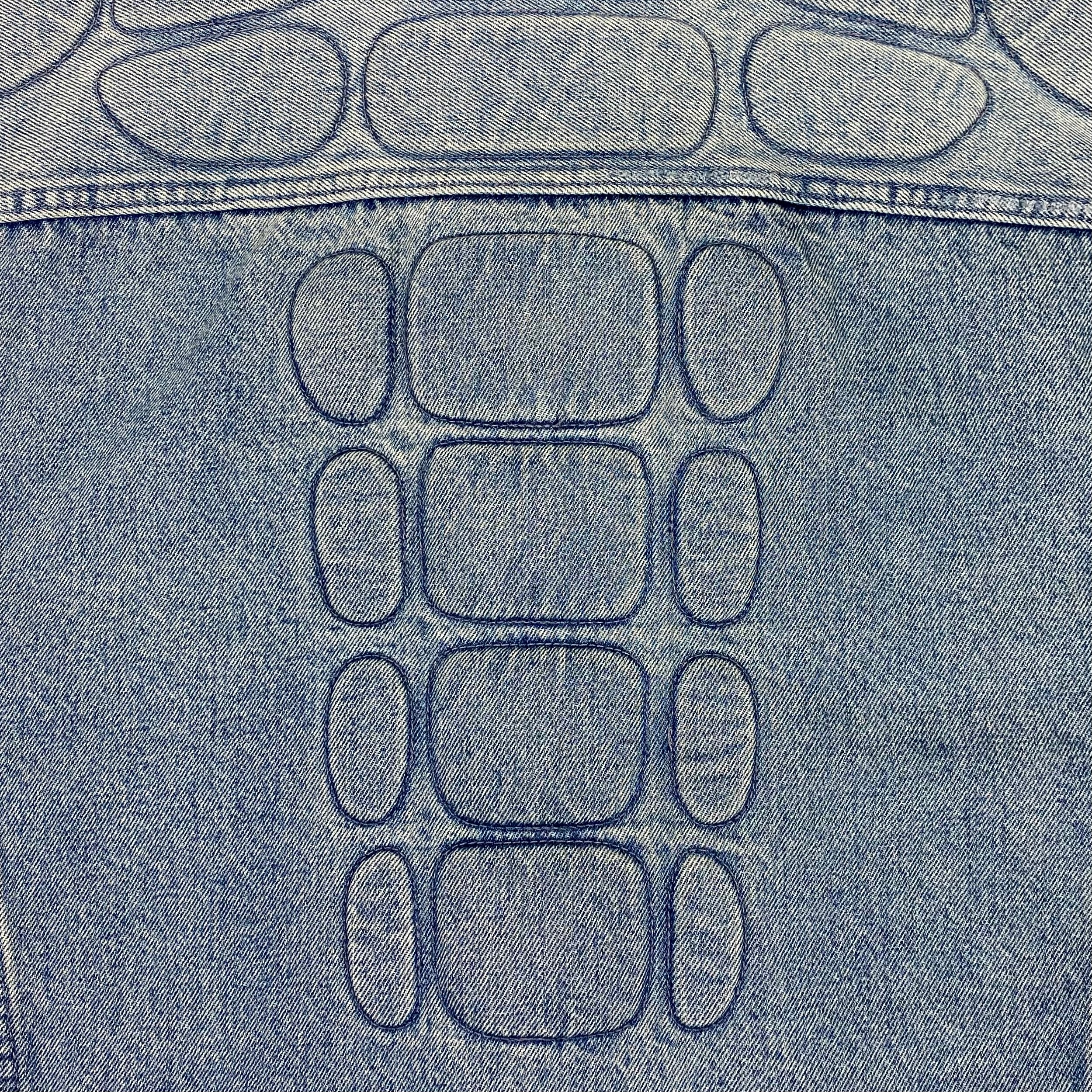 Yeezy Gap Balenciaga 2022 Padded Denim Jacket In Washed Indigo - Image 8