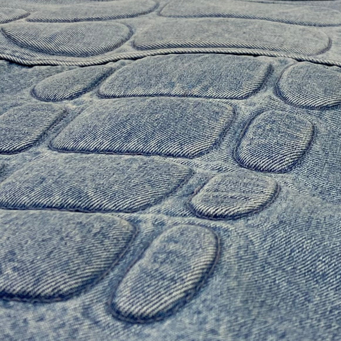 Yeezy Gap Balenciaga 2022 Padded Denim Jacket In Washed Indigo - Image 9