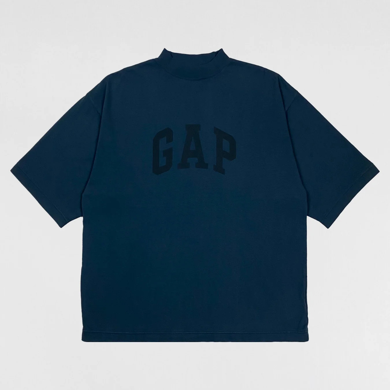 Yeezy Gap Balenciaga 2022 Quarter Sleeve Dove Tee In Dark Blue - Image 4