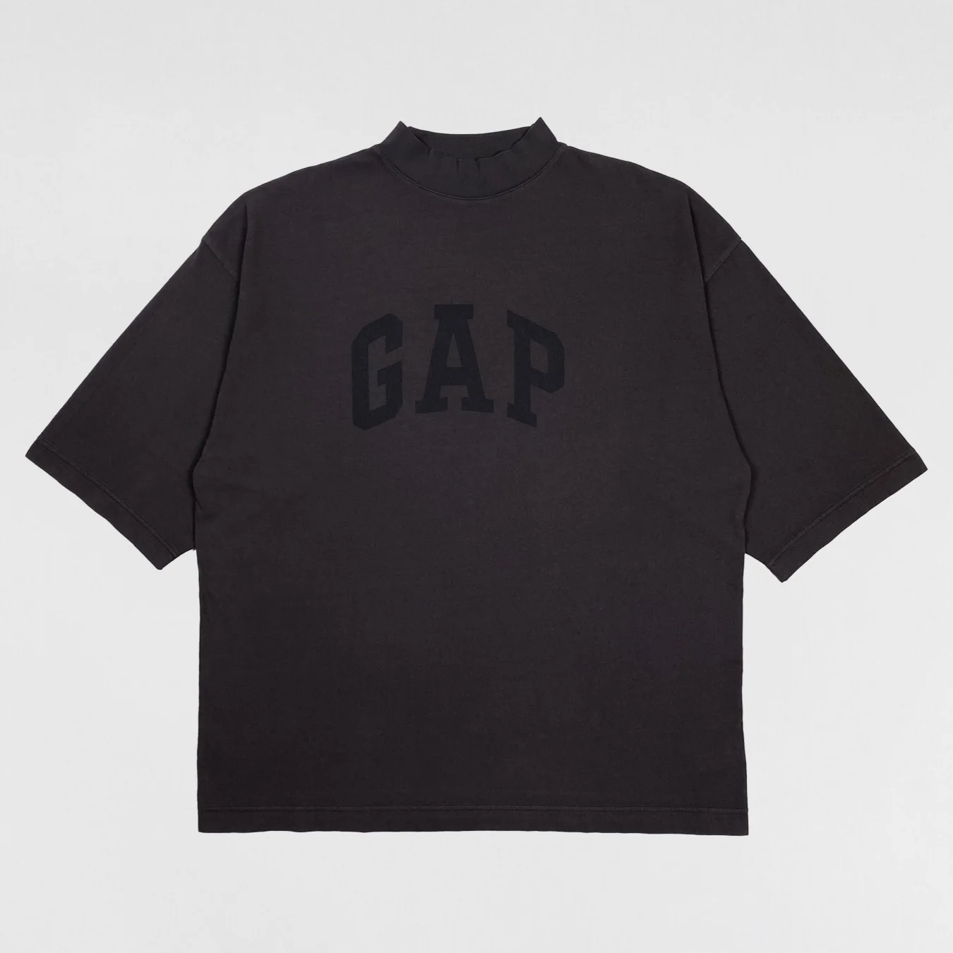 Yeezy Gap Balenciaga 2022 Quarter Sleeve Dove Tee In Dark Grey - Image 3