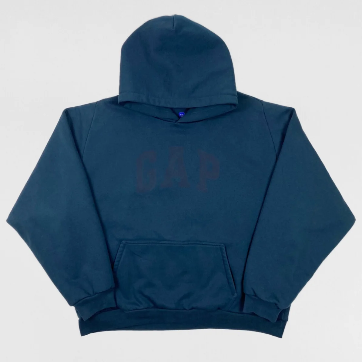 Yeezy Gap Balenciaga 2022 Shrunken Dove Hoodie In Dark Blue - Image 4