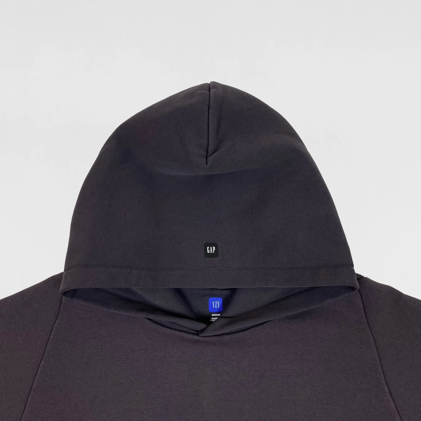 Yeezy Gap Balenciaga 2022 Shrunken Logo Hoodie In Dark Grey - Image 2
