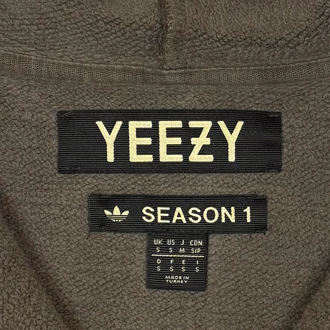 Yeezy Season 1 Half Zip Boxy Hoodie In Caviar - Image 5