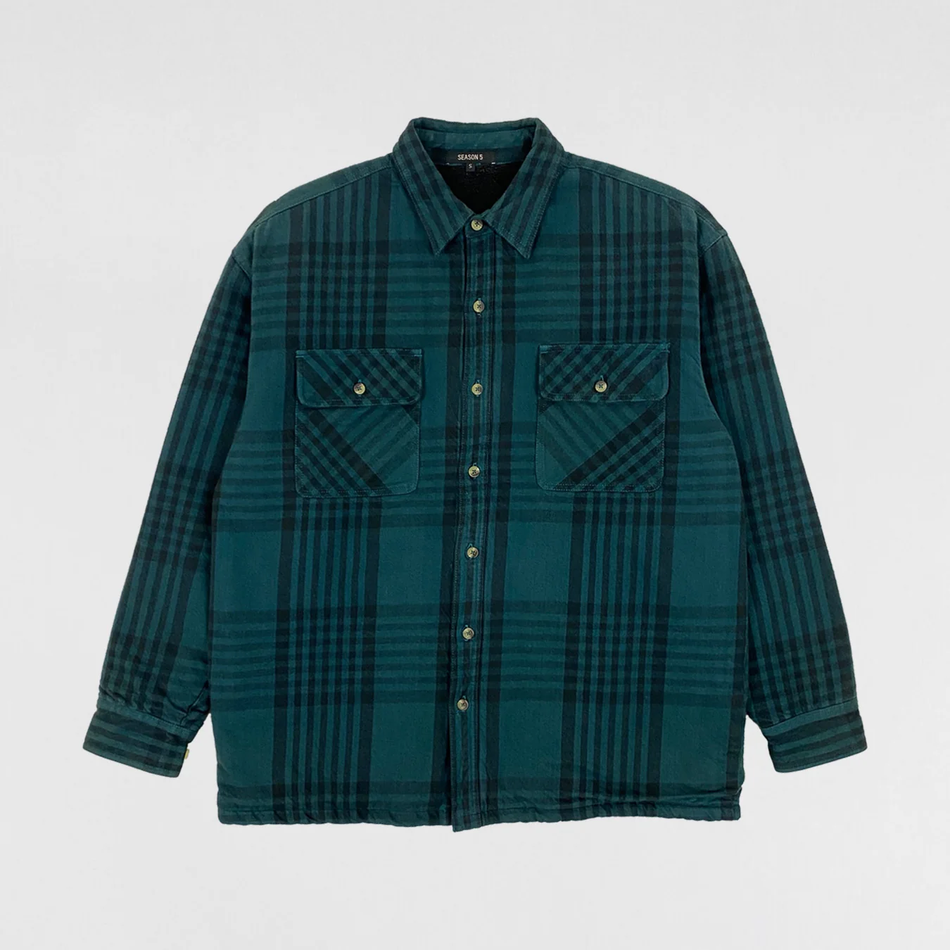 Yeezy Season 5 Sherpa Lined Flannel In Teal