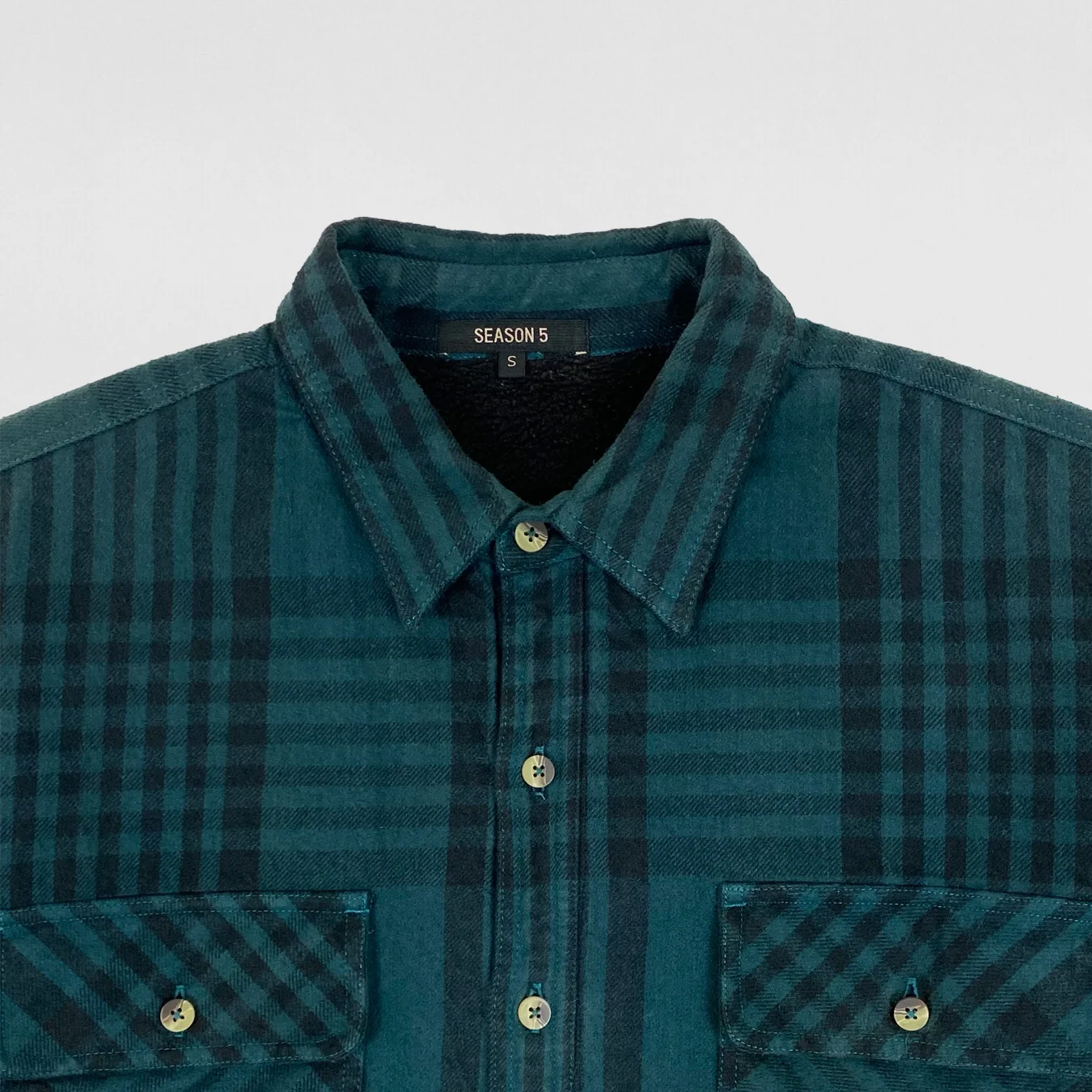 Yeezy Season 5 Sherpa Lined Flannel In Teal - Image 2
