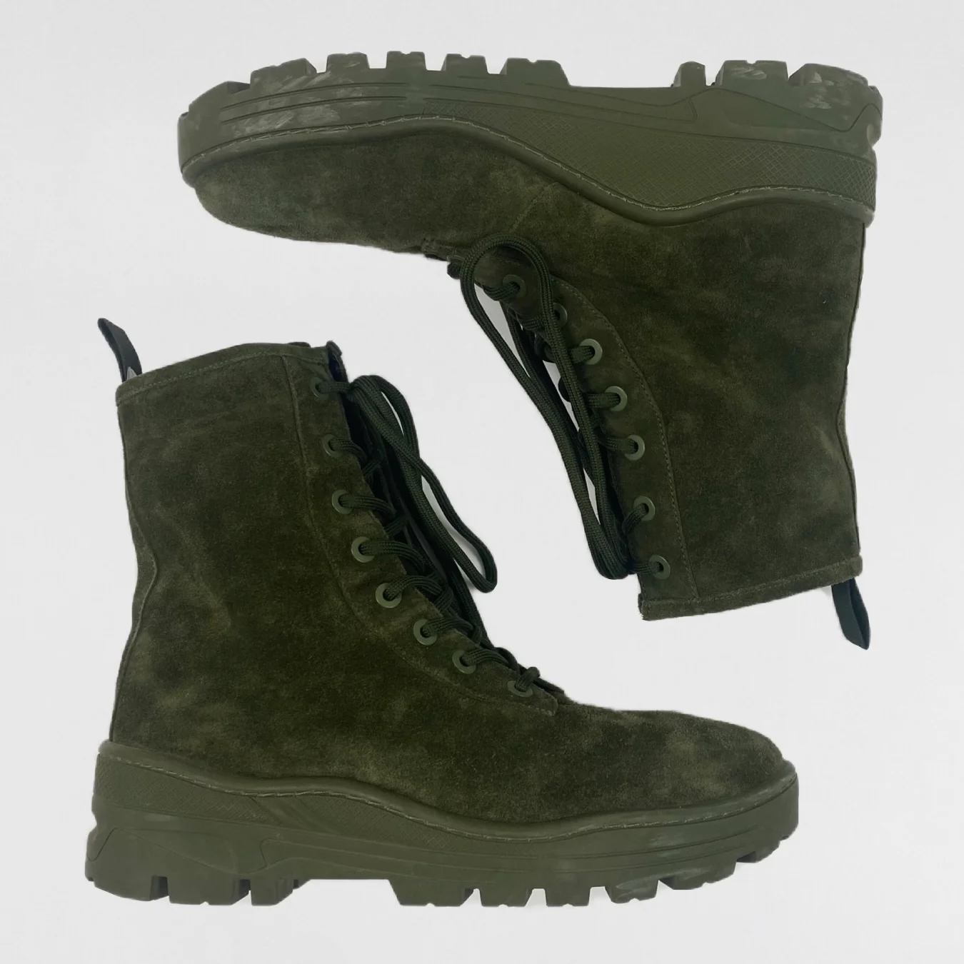 Yeezy Season 6 Suede Combat Boots In Military - Image 3